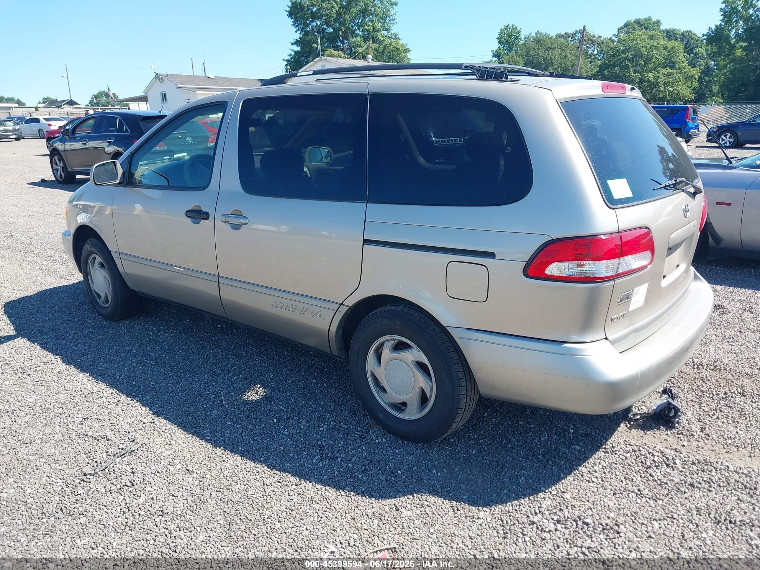2002 Toyota Sienna Le Gray vin: 4T3ZF13CX2U492486