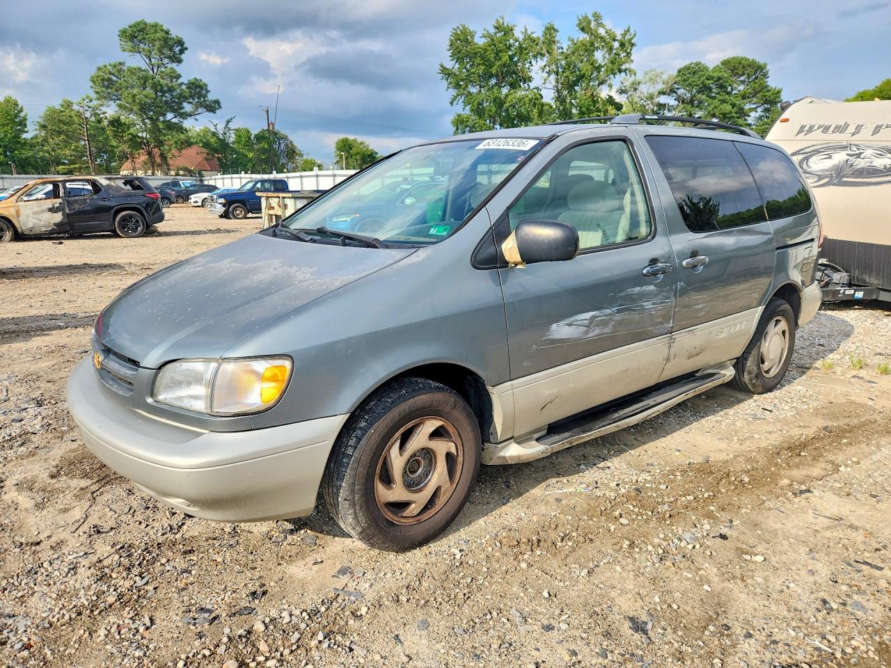 2000 Toyota Sienna Xle Teal vin: 4T3ZF13CXYU250452