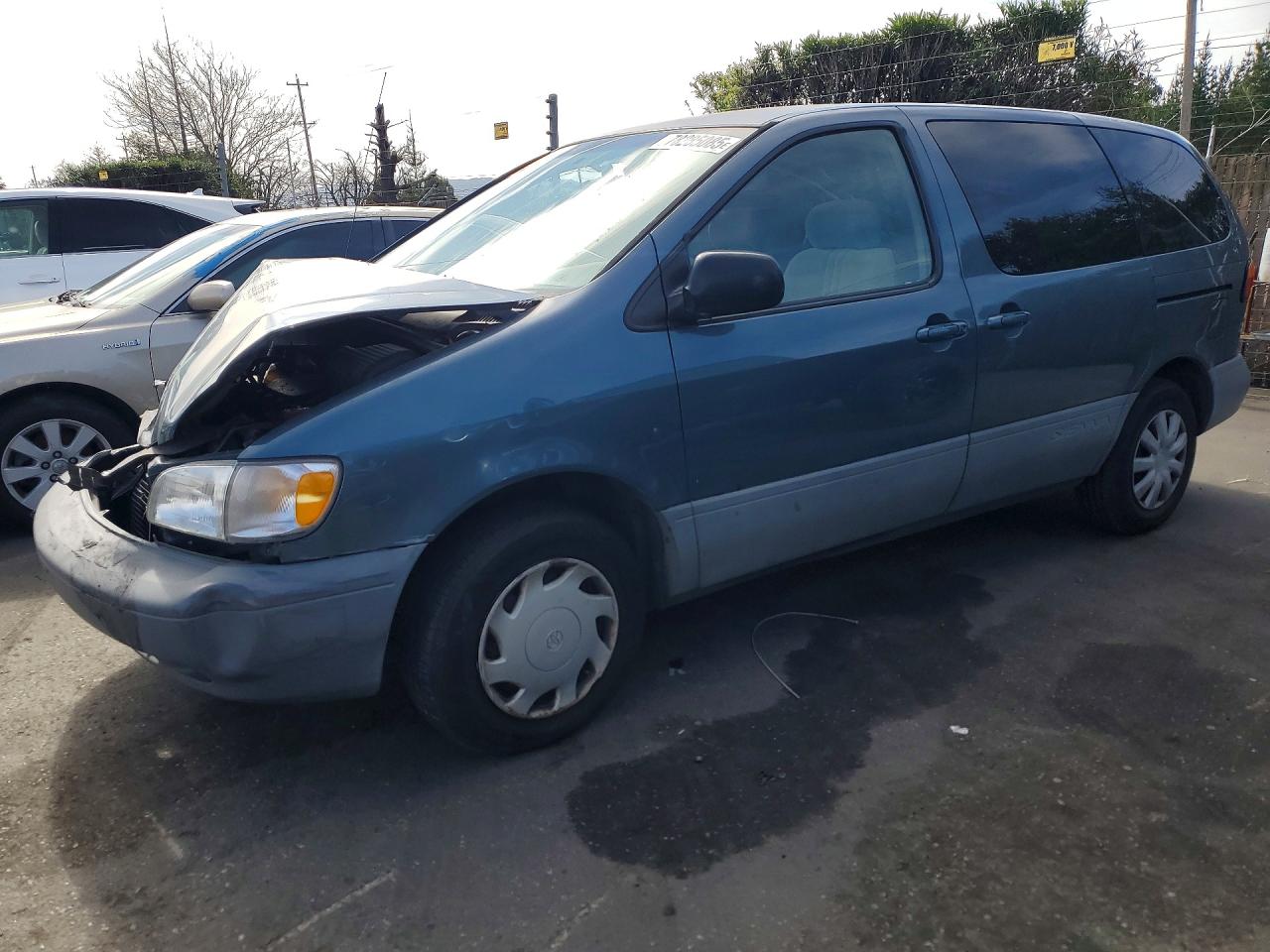 2000 Toyota Sienna Ce Blue vin: 4T3ZF19C0YU262777