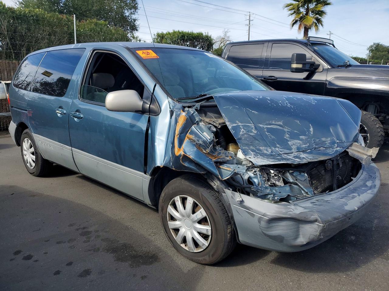 2000 Toyota Sienna Ce Blue vin: 4T3ZF19C0YU262777
