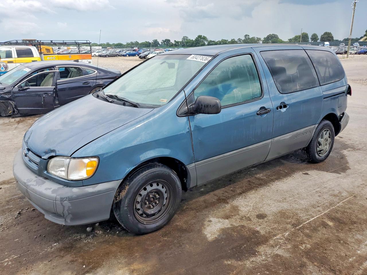 2001 Toyota Sienna Ce Синий vin: 4T3ZF19C11U366457