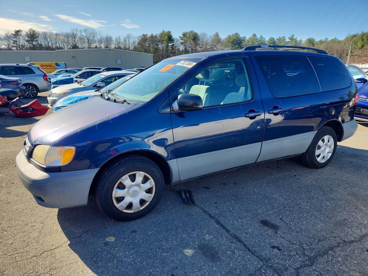 2002 Toyota Sienna Ce Blue vin: 4T3ZF19C12U498894