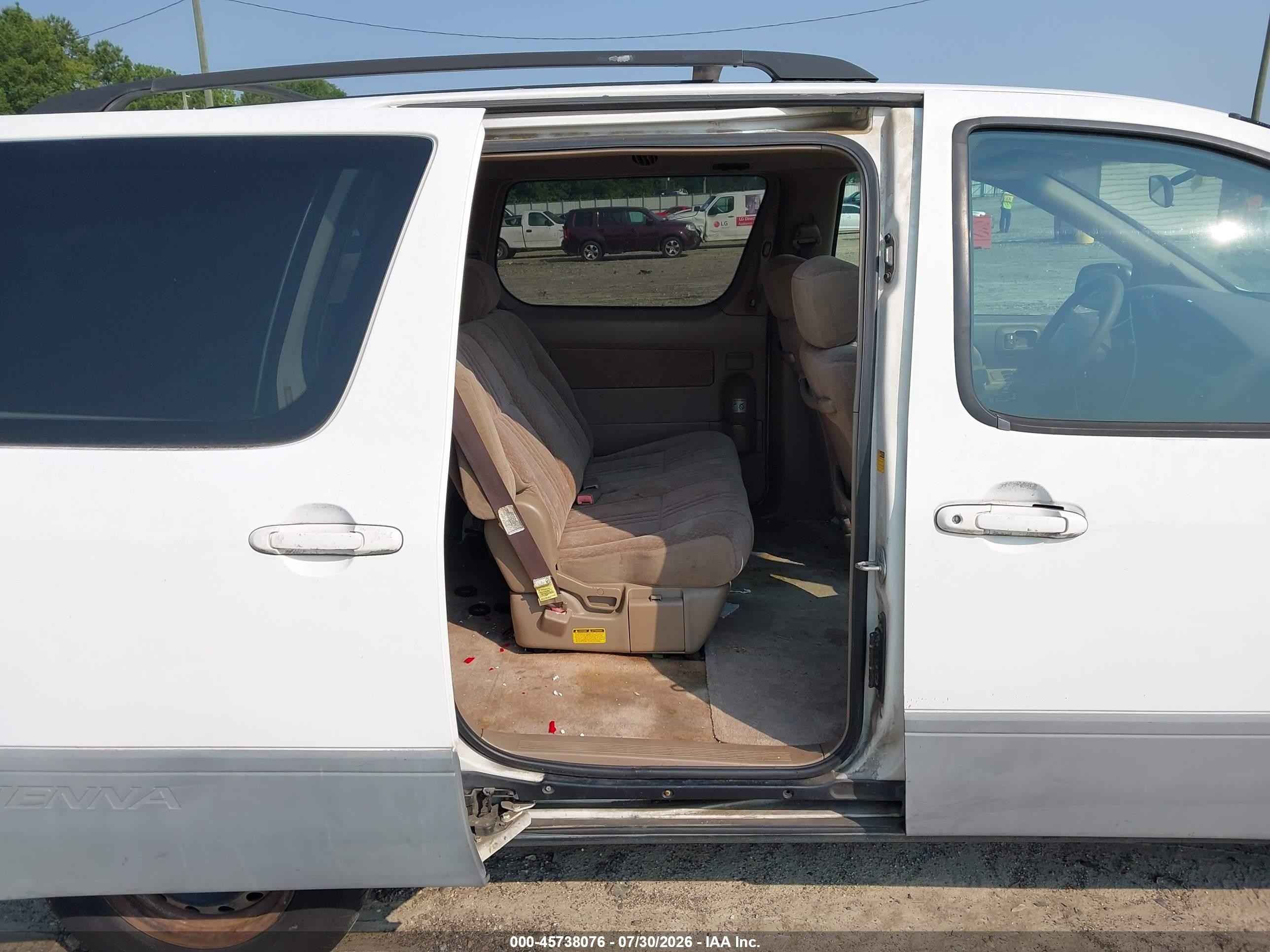 2002 Toyota Sienna Ce White vin: 4T3ZF19C32U492188