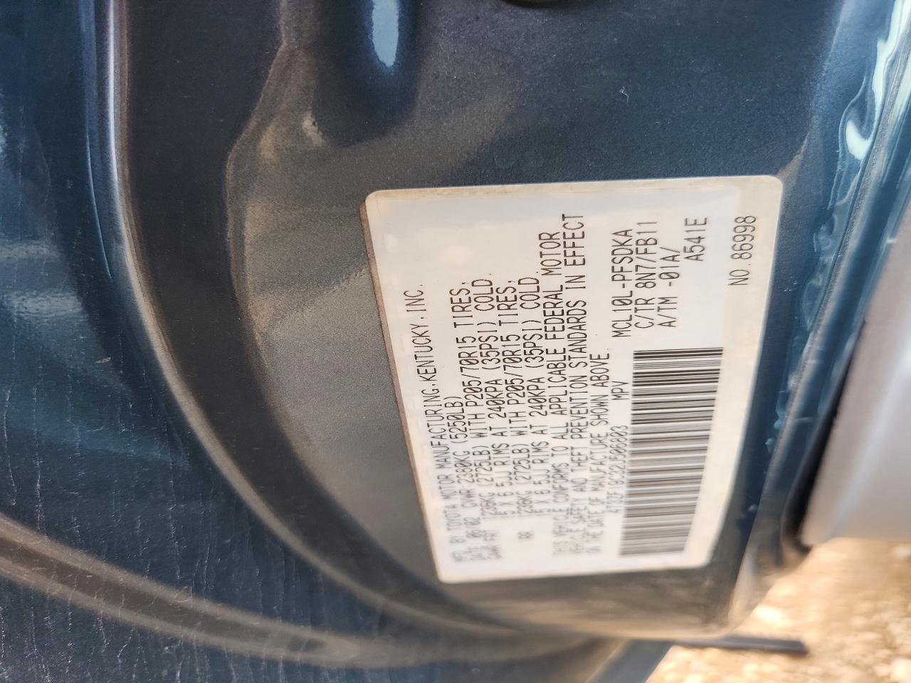 2002 Toyota Sienna Ce Teal vin: 4T3ZF19C32U506803