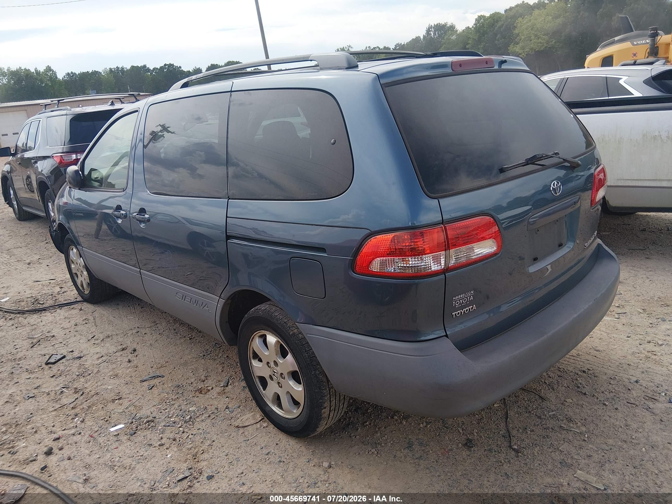 2003 Toyota Sienna Ce Blue vin: 4T3ZF19C33U516586