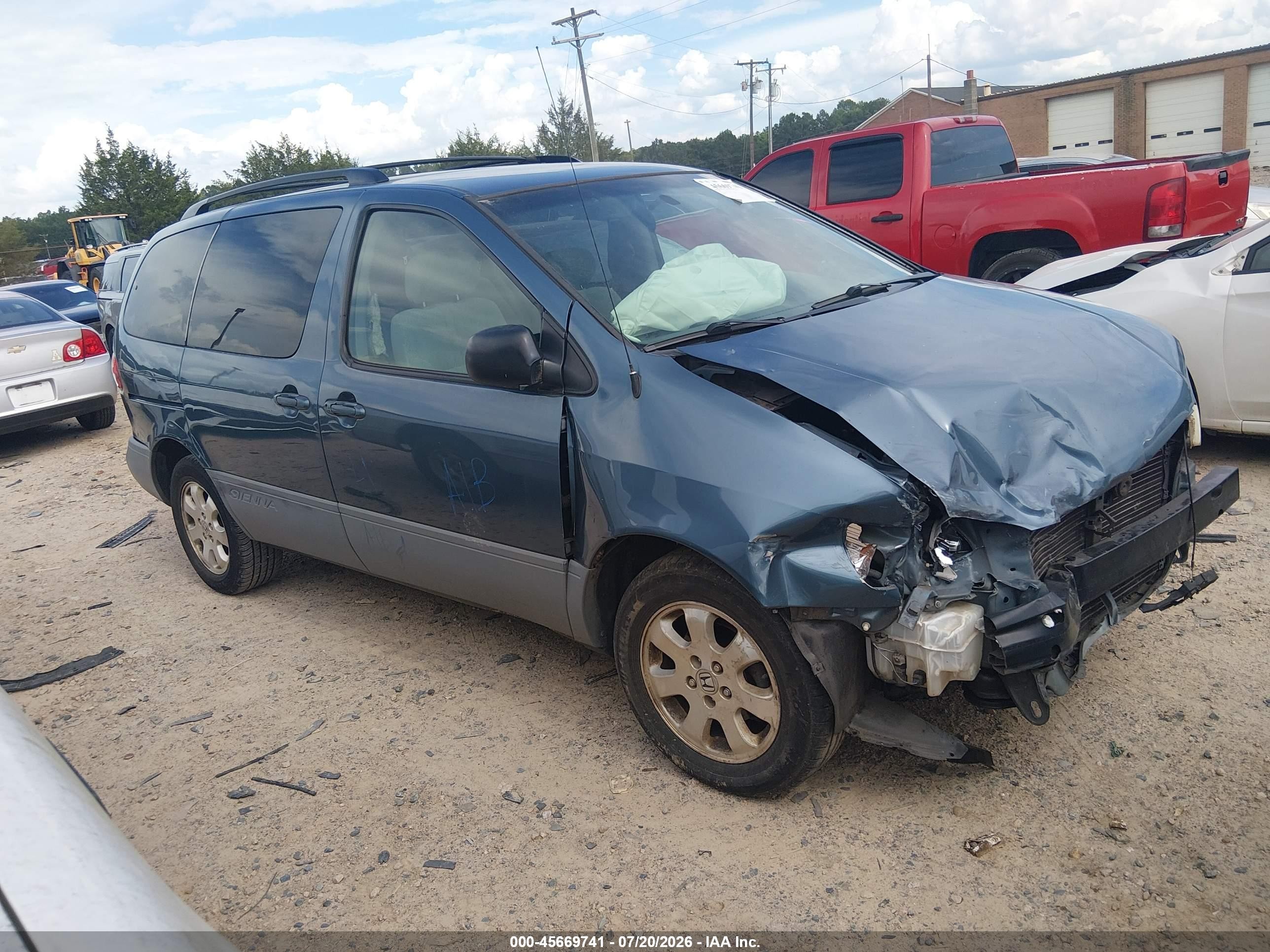 2003 Toyota Sienna Ce Blue vin: 4T3ZF19C33U516586