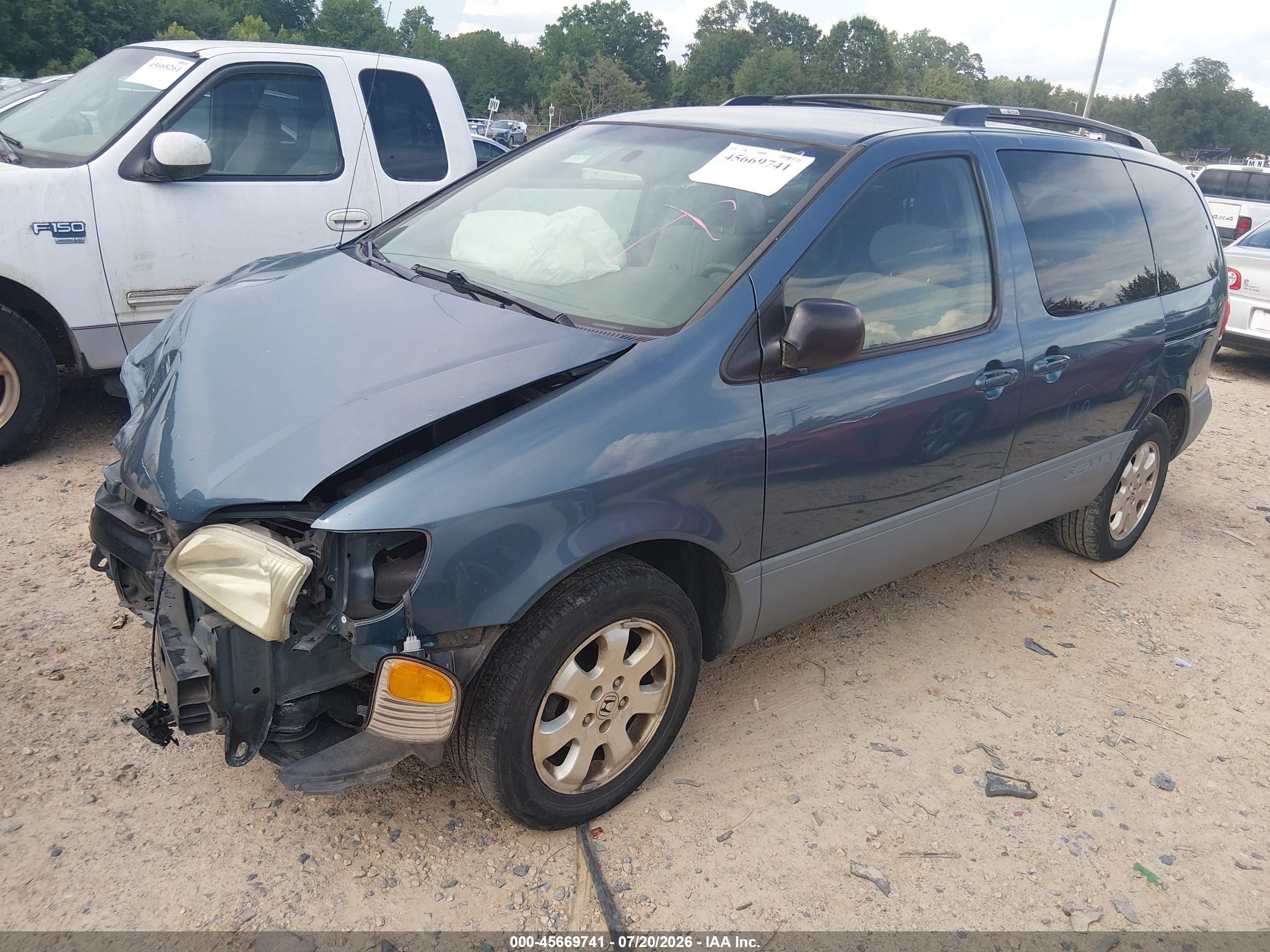 2003 Toyota Sienna Ce Blue vin: 4T3ZF19C33U516586