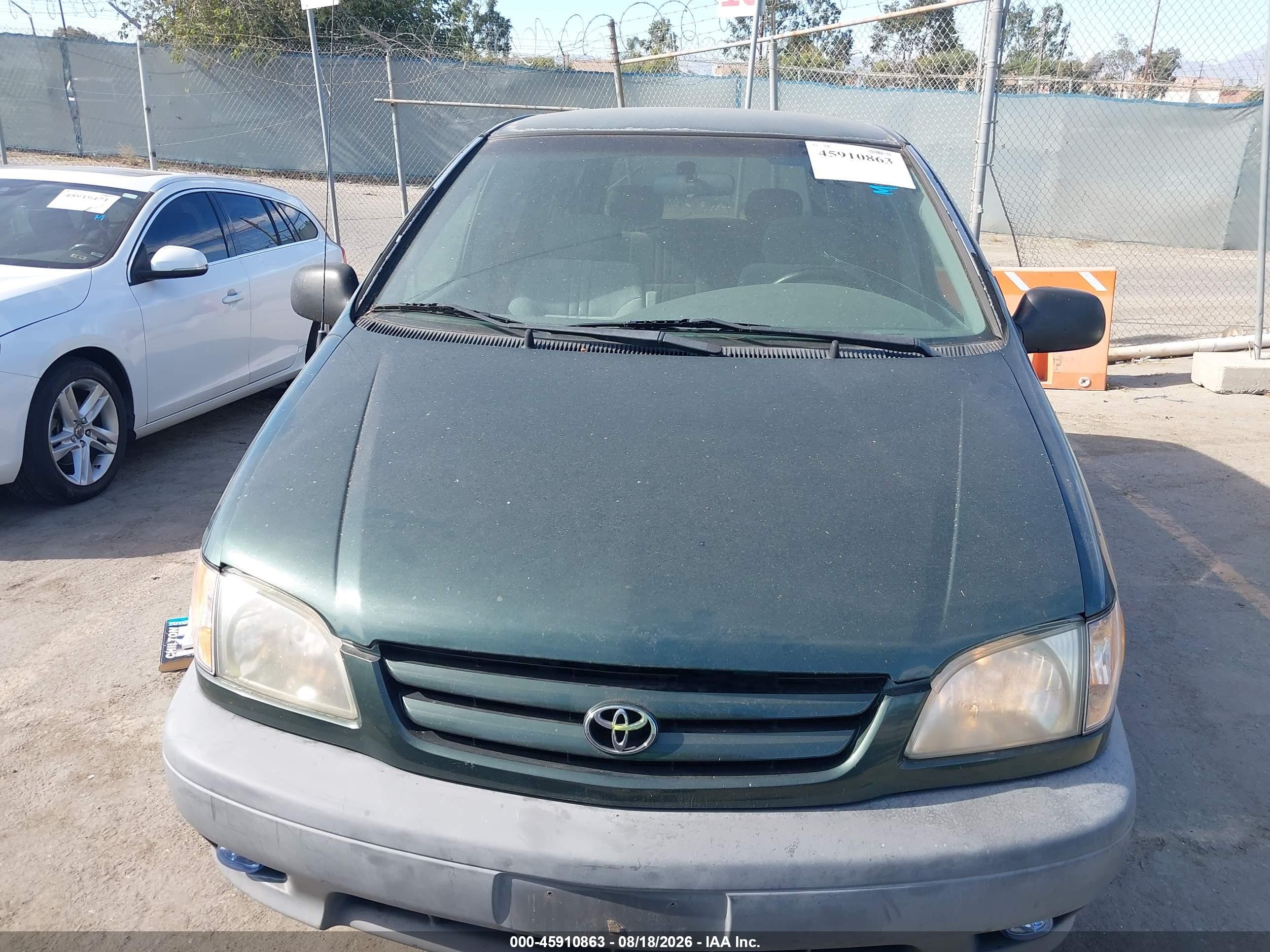 2001 Toyota Sienna Ce Green vin: 4T3ZF19C51U406801