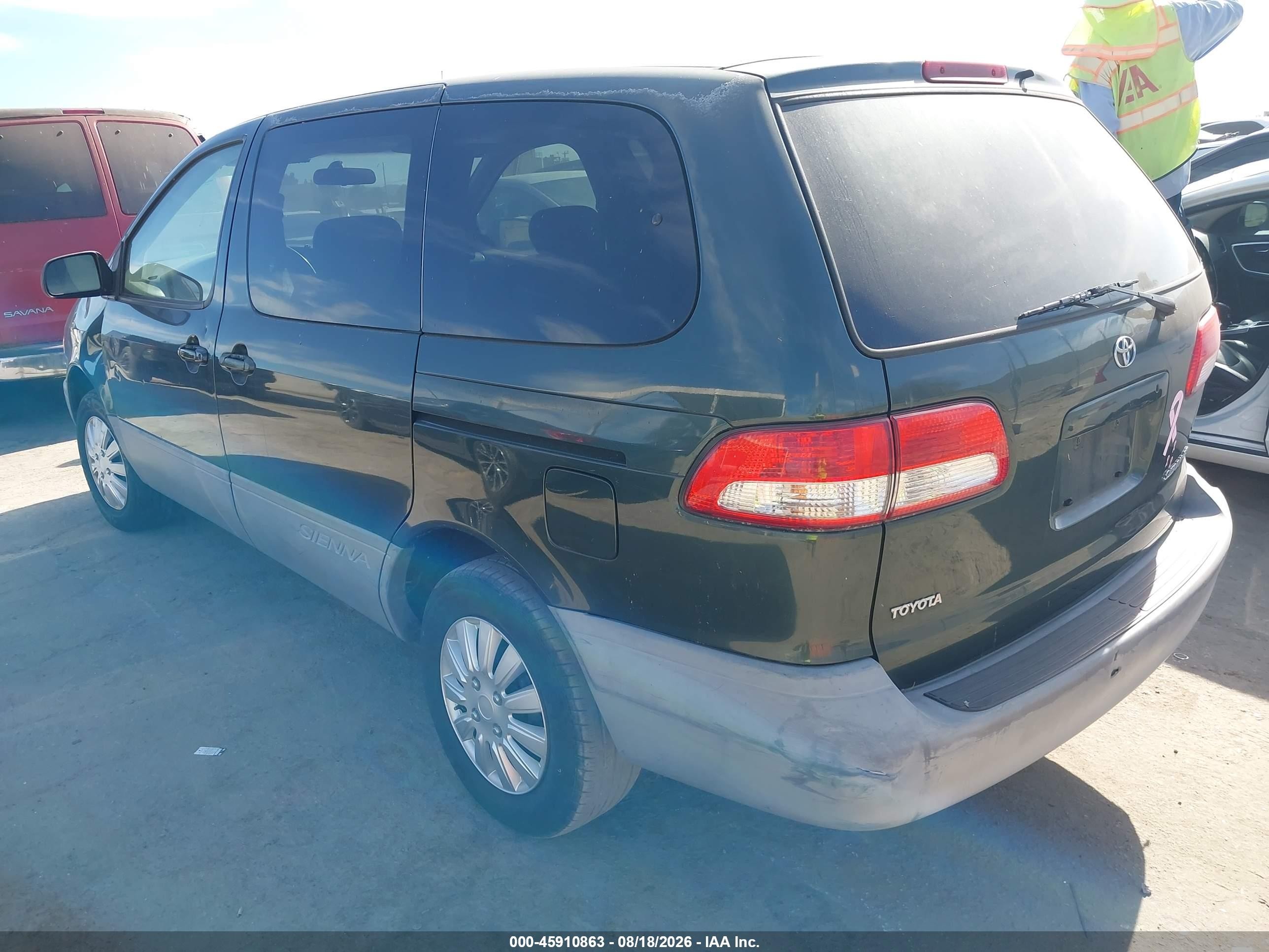 2001 Toyota Sienna Ce Green vin: 4T3ZF19C51U406801