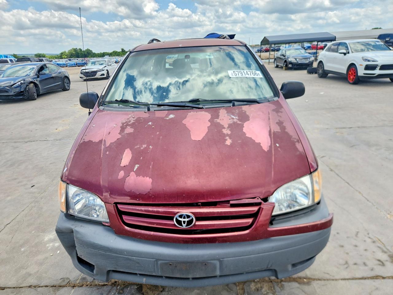 2003 Toyota Sienna Ce Maroon vin: 4T3ZF19C53U543661