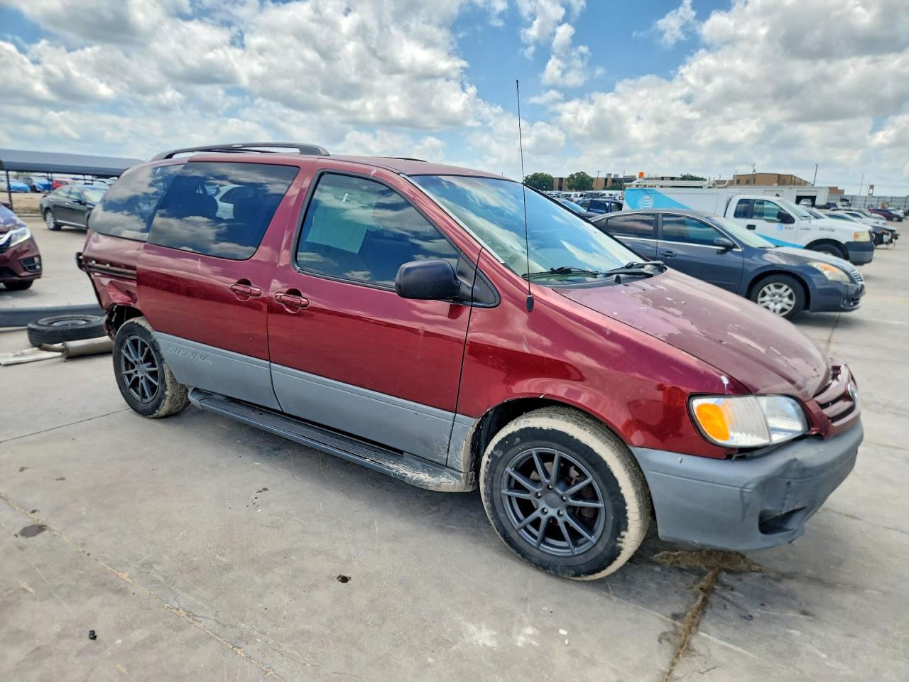 2003 Toyota Sienna Ce Maroon vin: 4T3ZF19C53U543661