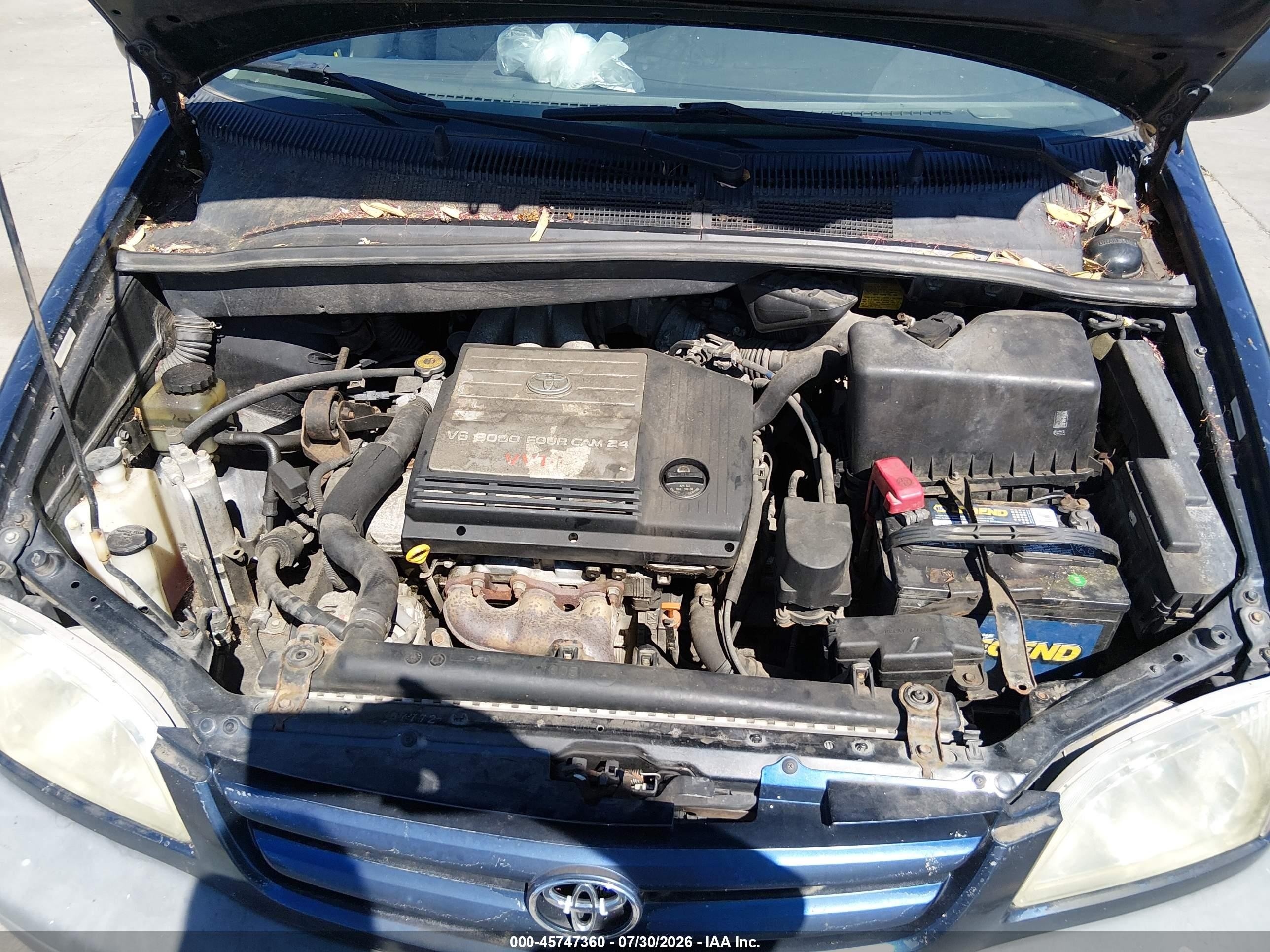 2001 Toyota Sienna Ce Blue vin: 4T3ZF19C61U407603