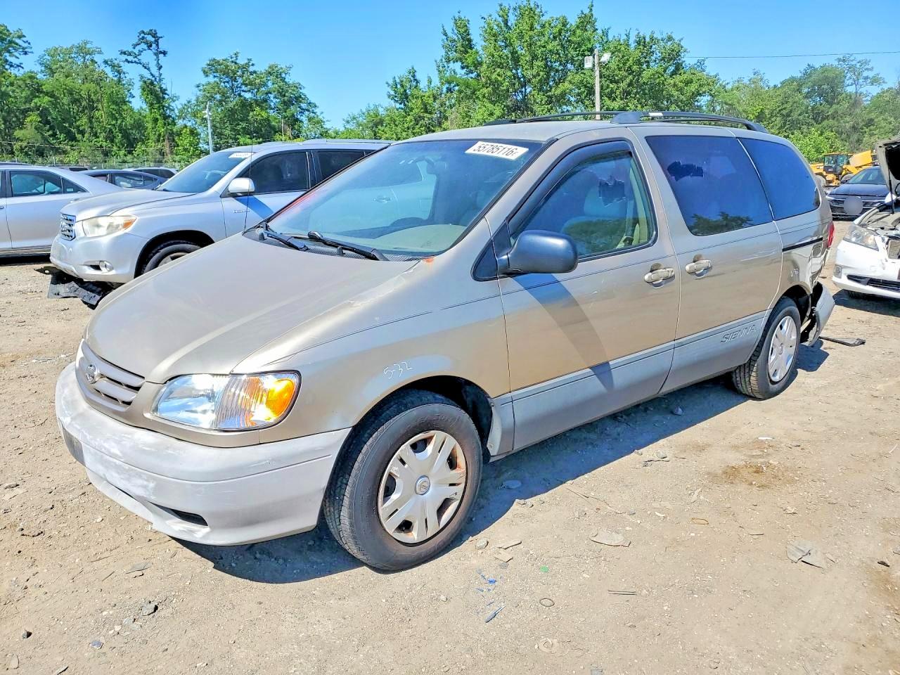 2002 Toyota Sienna Ce Gold vin: 4T3ZF19C62U506357