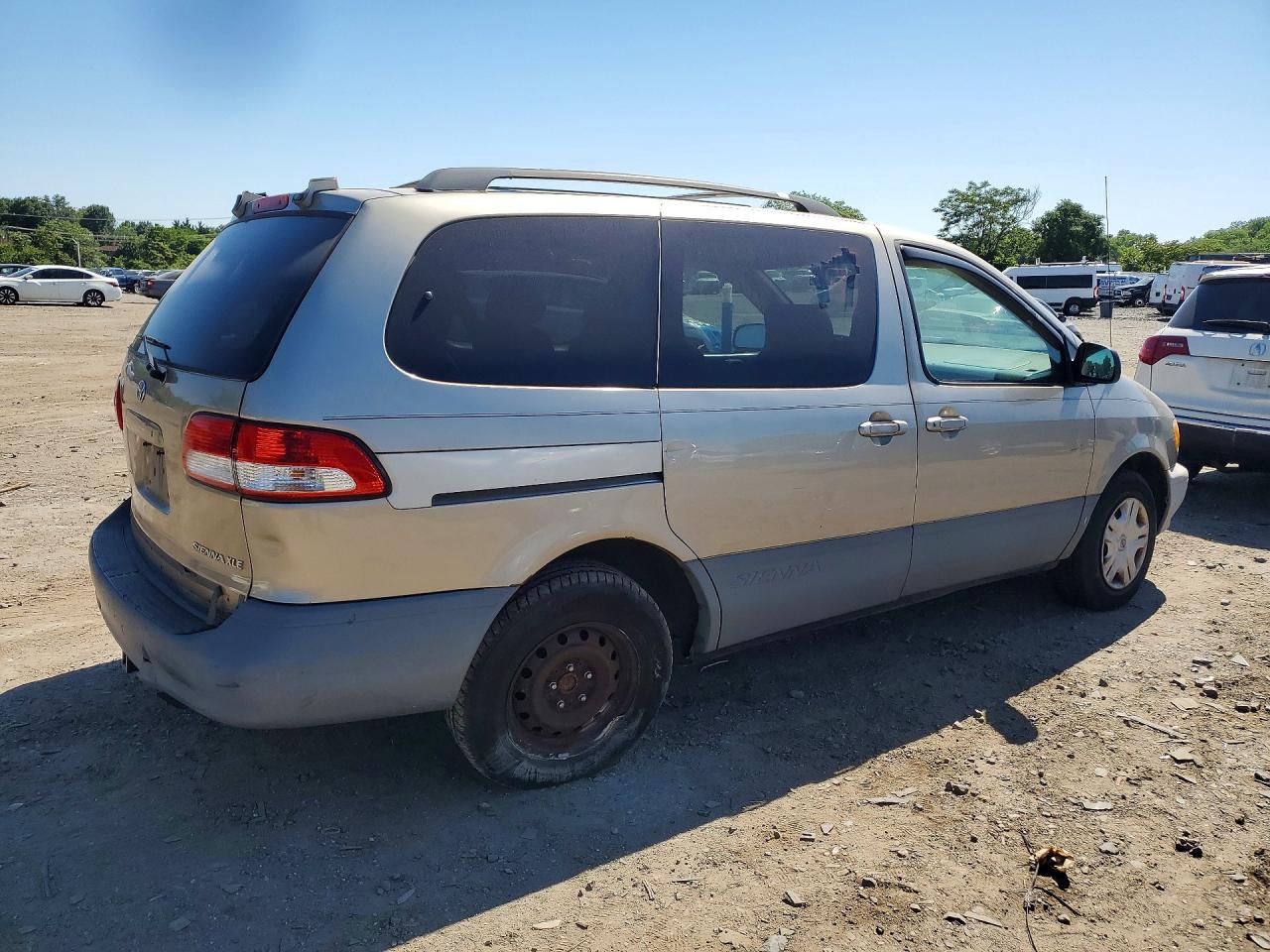 2002 Toyota Sienna Ce Gold vin: 4T3ZF19C62U506357
