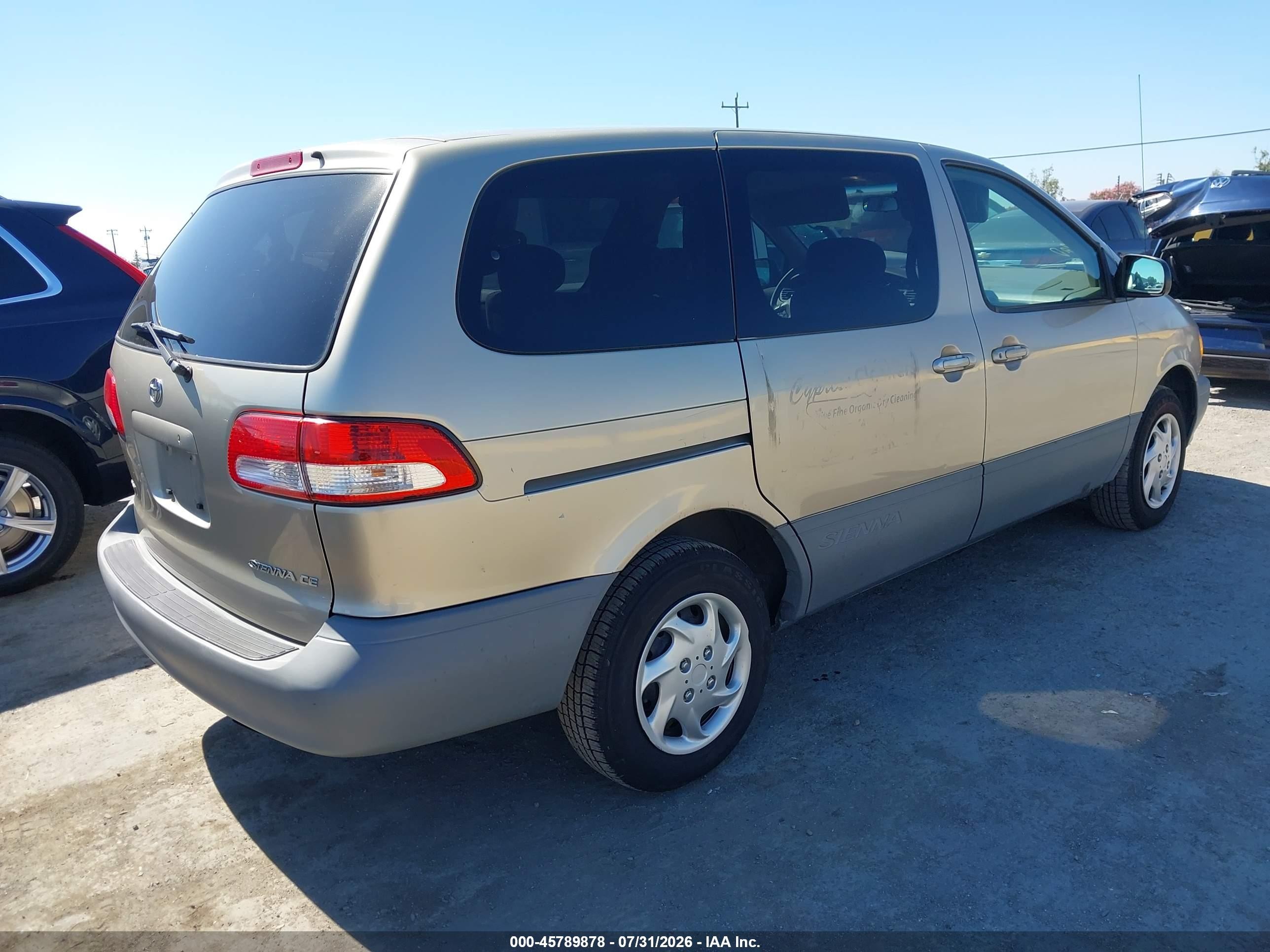 2001 Toyota Sienna Ce Gold vin: 4T3ZF19C71U371808