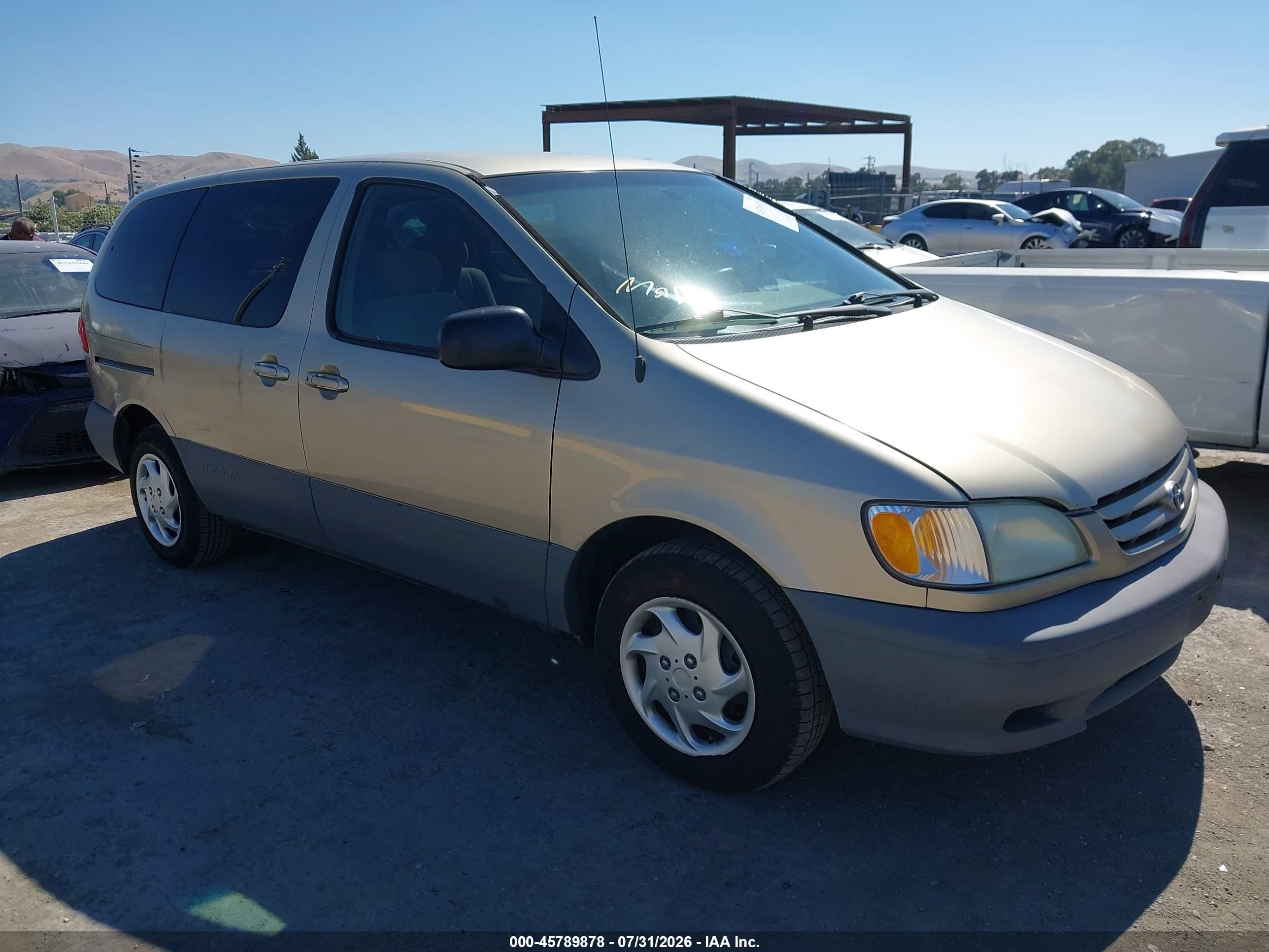 2001 Toyota Sienna Ce Gold vin: 4T3ZF19C71U371808