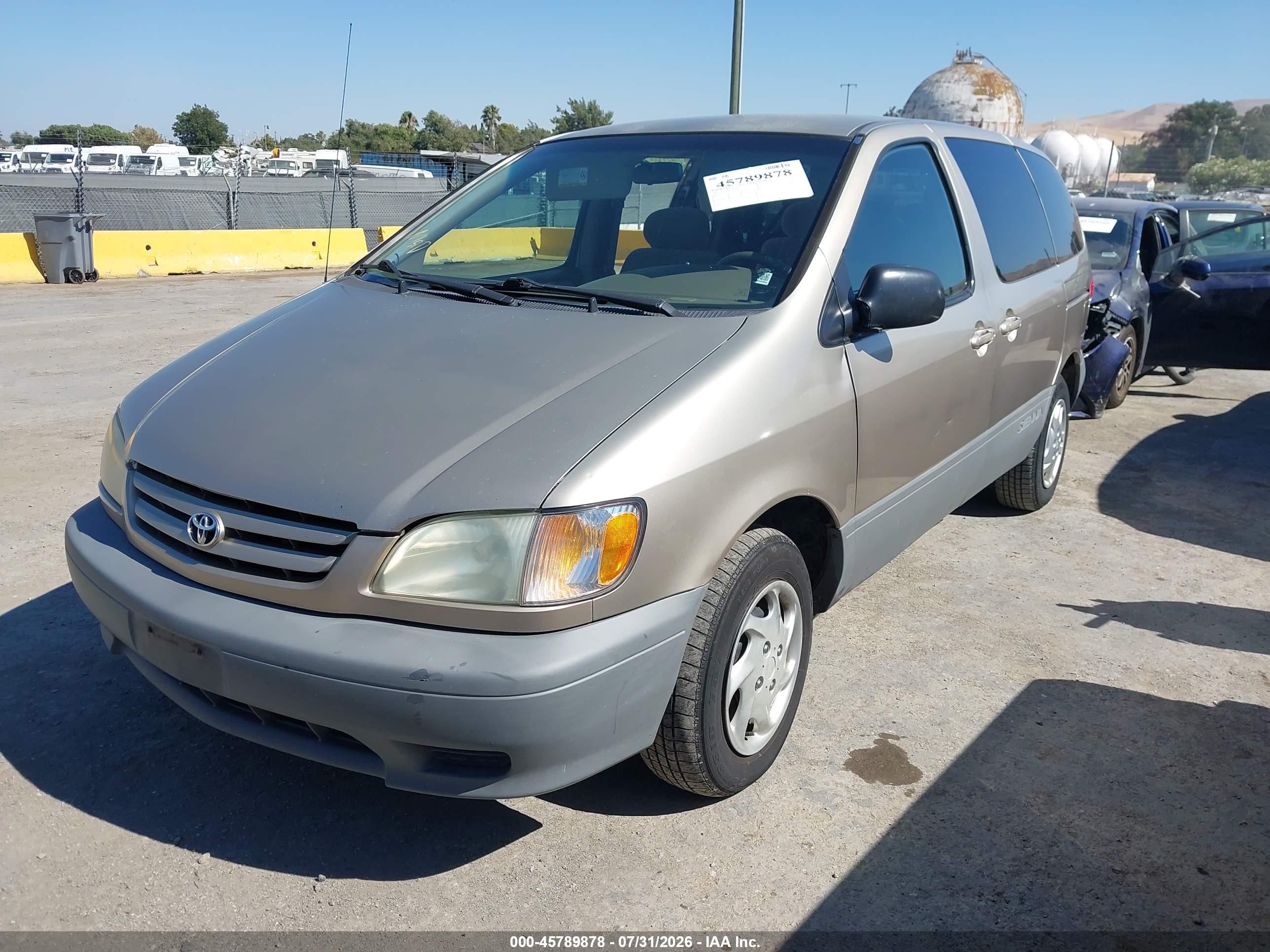 2001 Toyota Sienna Ce Gold vin: 4T3ZF19C71U371808