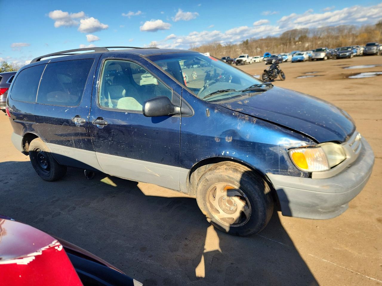 2002 Toyota Sienna Ce Blue vin: 4T3ZF19C72U499774