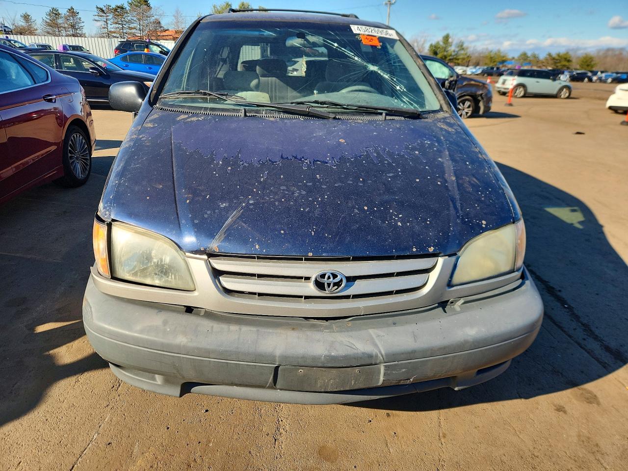 2002 Toyota Sienna Ce Blue vin: 4T3ZF19C72U499774