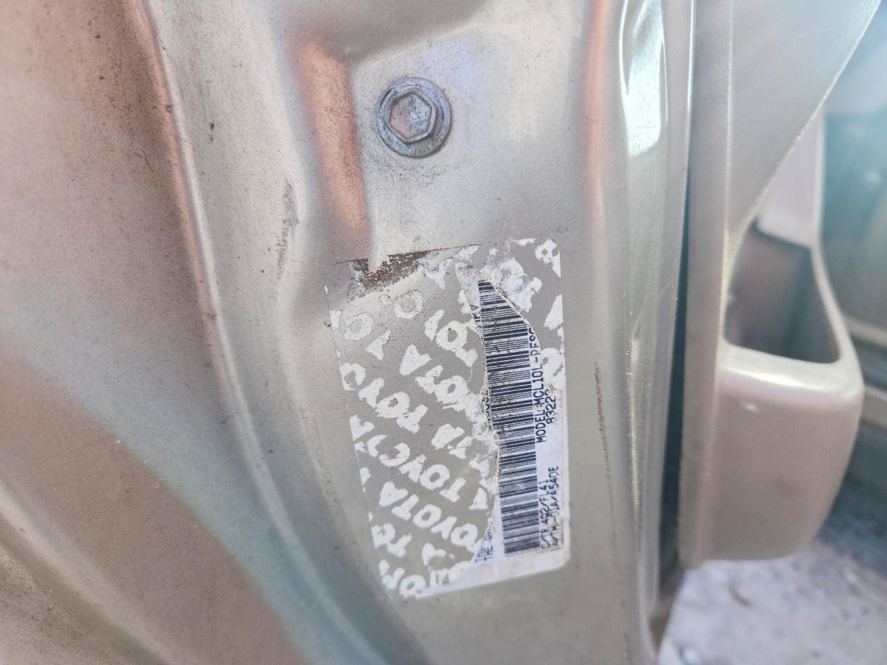 2001 Toyota Sienna Ce Tan vin: 4T3ZF19C81U379092
