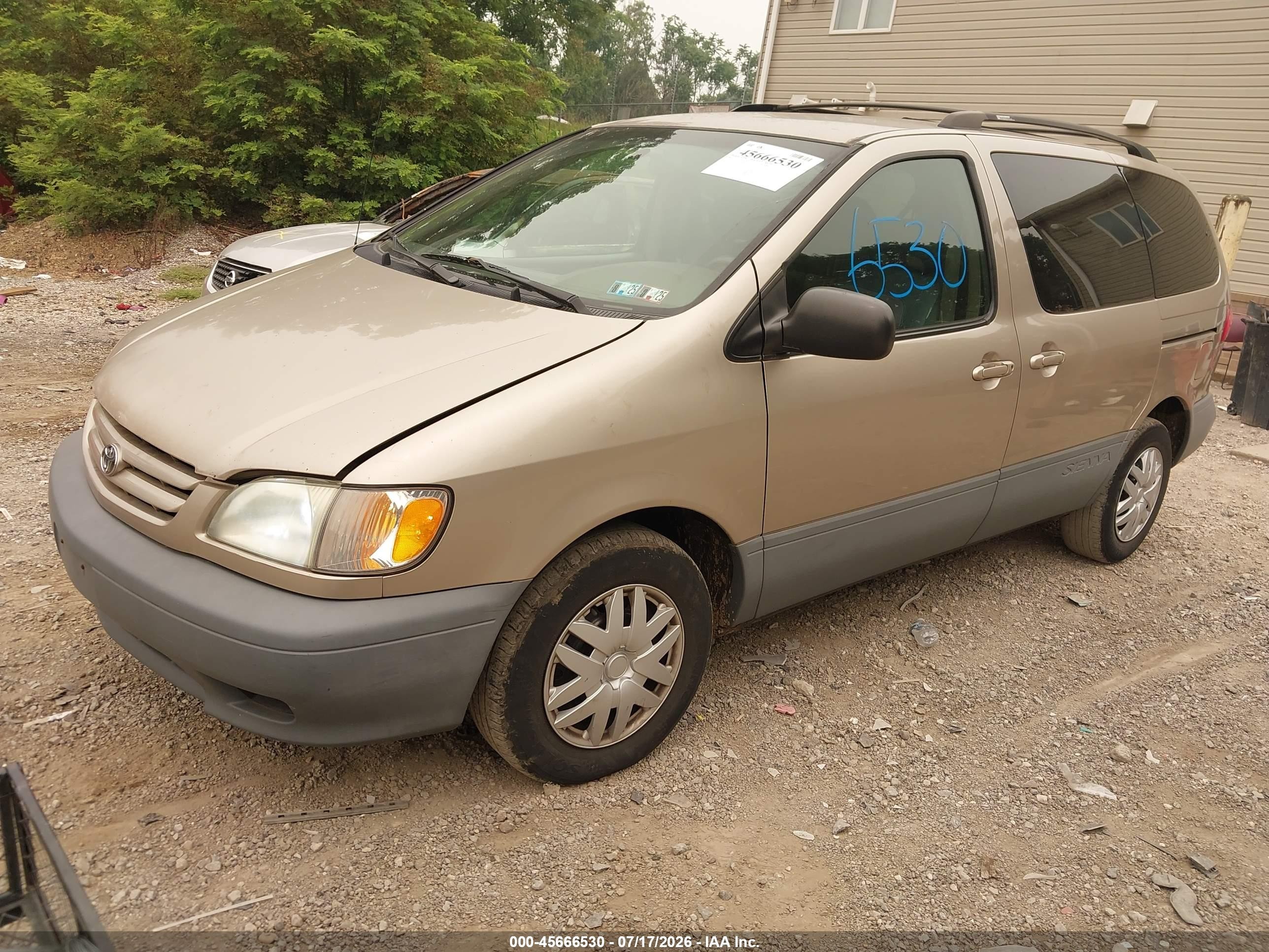 2003 Toyota Sienna Ce Beige vin: 4T3ZF19C83U522996