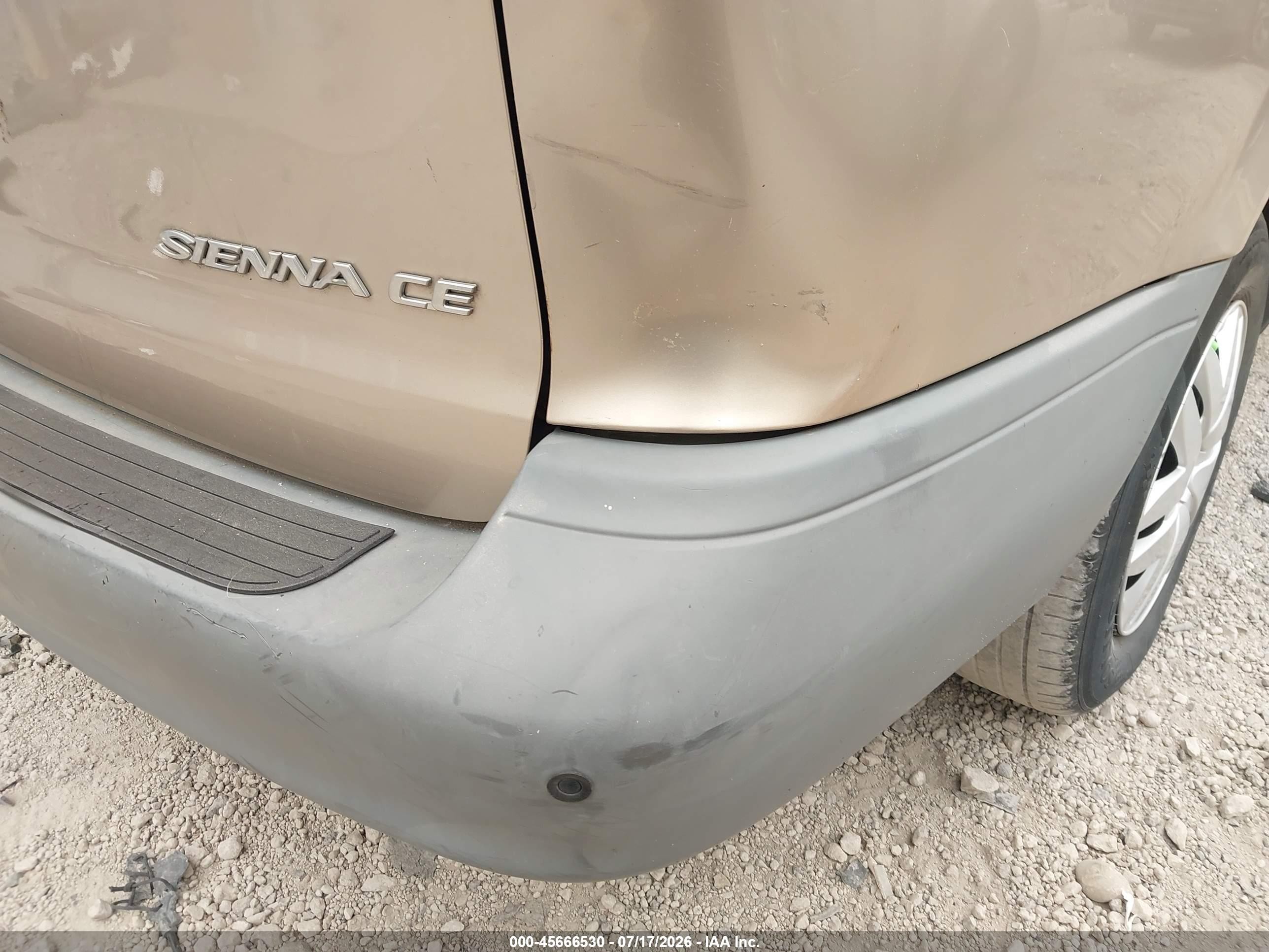 2003 Toyota Sienna Ce Beige vin: 4T3ZF19C83U522996