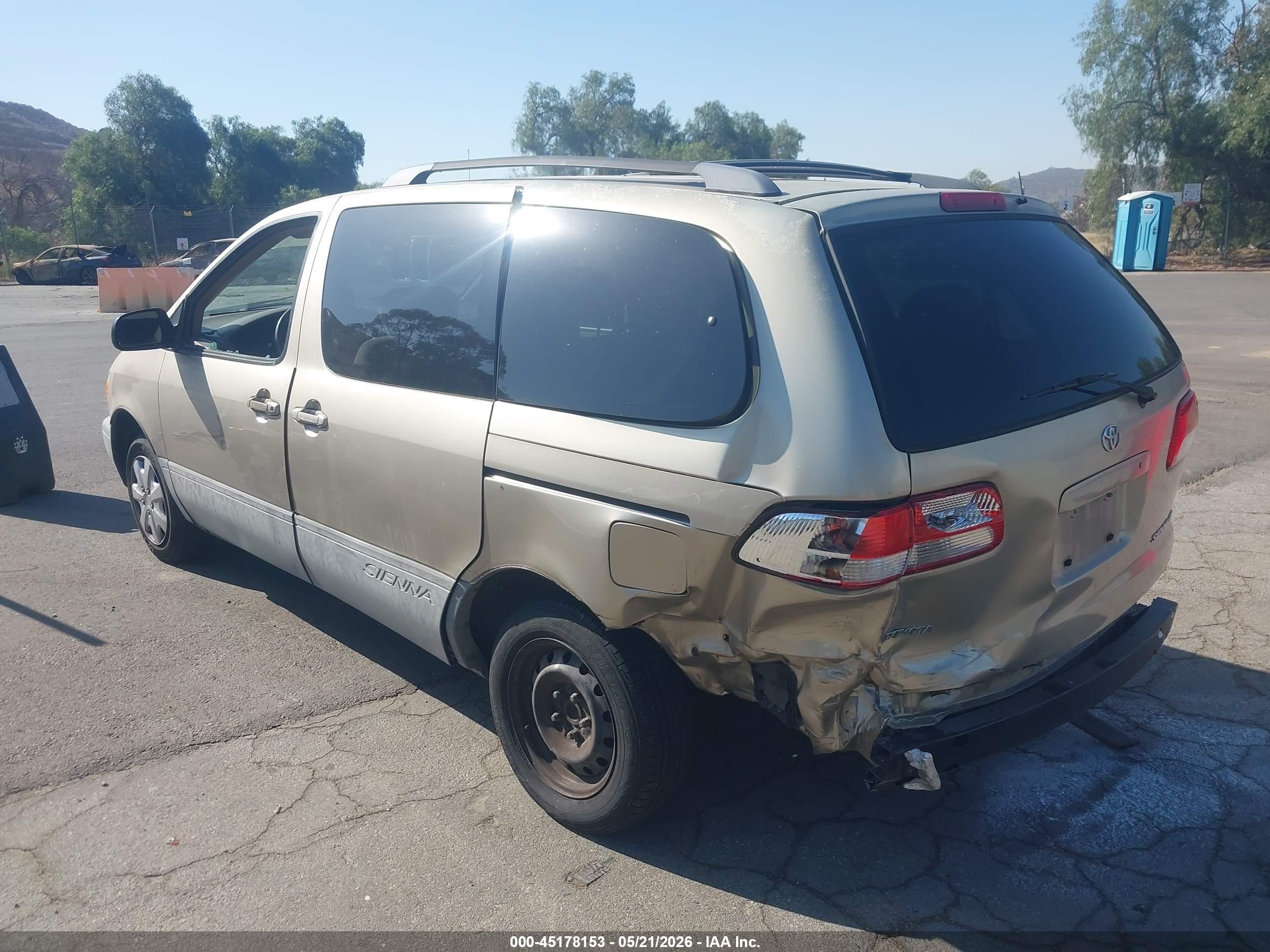2001 Toyota Sienna Ce Champagne vin: 4T3ZF19C91U374015