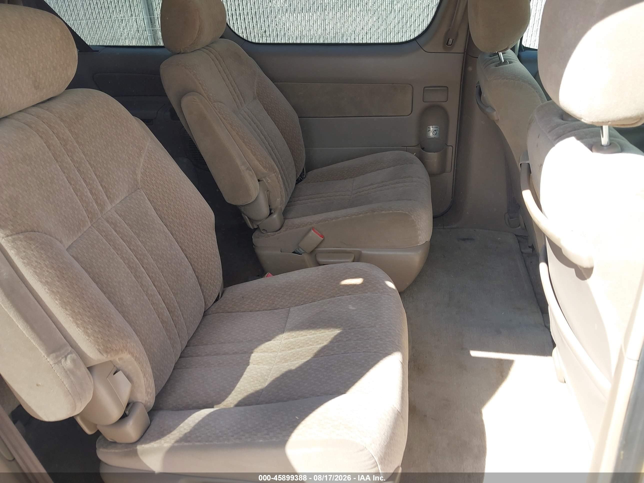 2002 Toyota Sienna Ce Gold vin: 4T3ZF19C92U496634