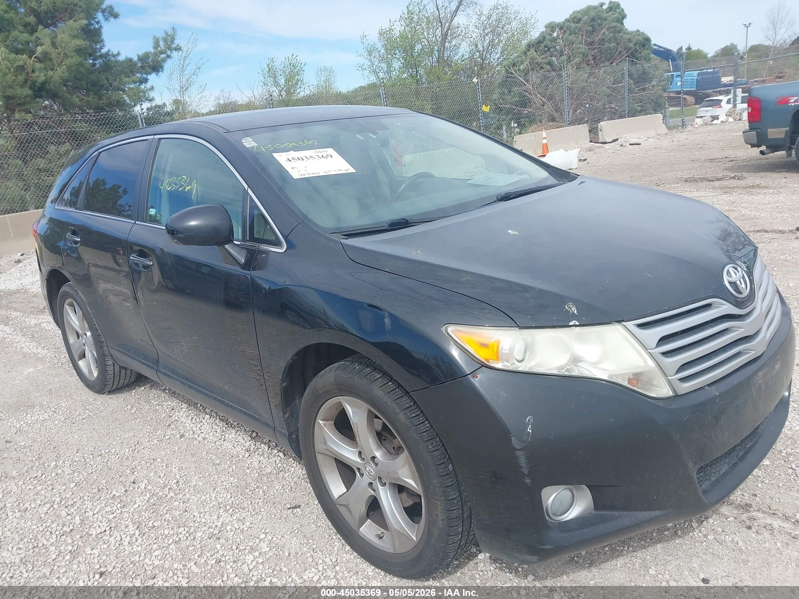 2009 Toyota Venza Base V6 Black vin: 4T3ZK11A09U011958
