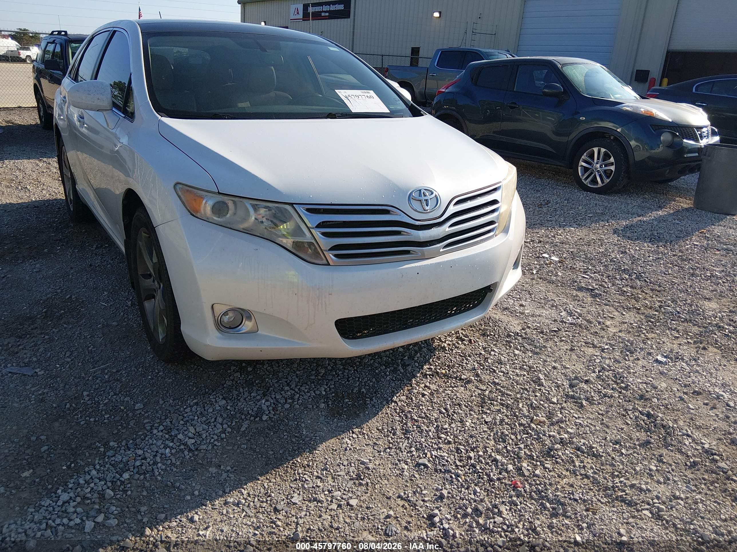 2009 Toyota Venza Base V6 White vin: 4T3ZK11A09U019266
