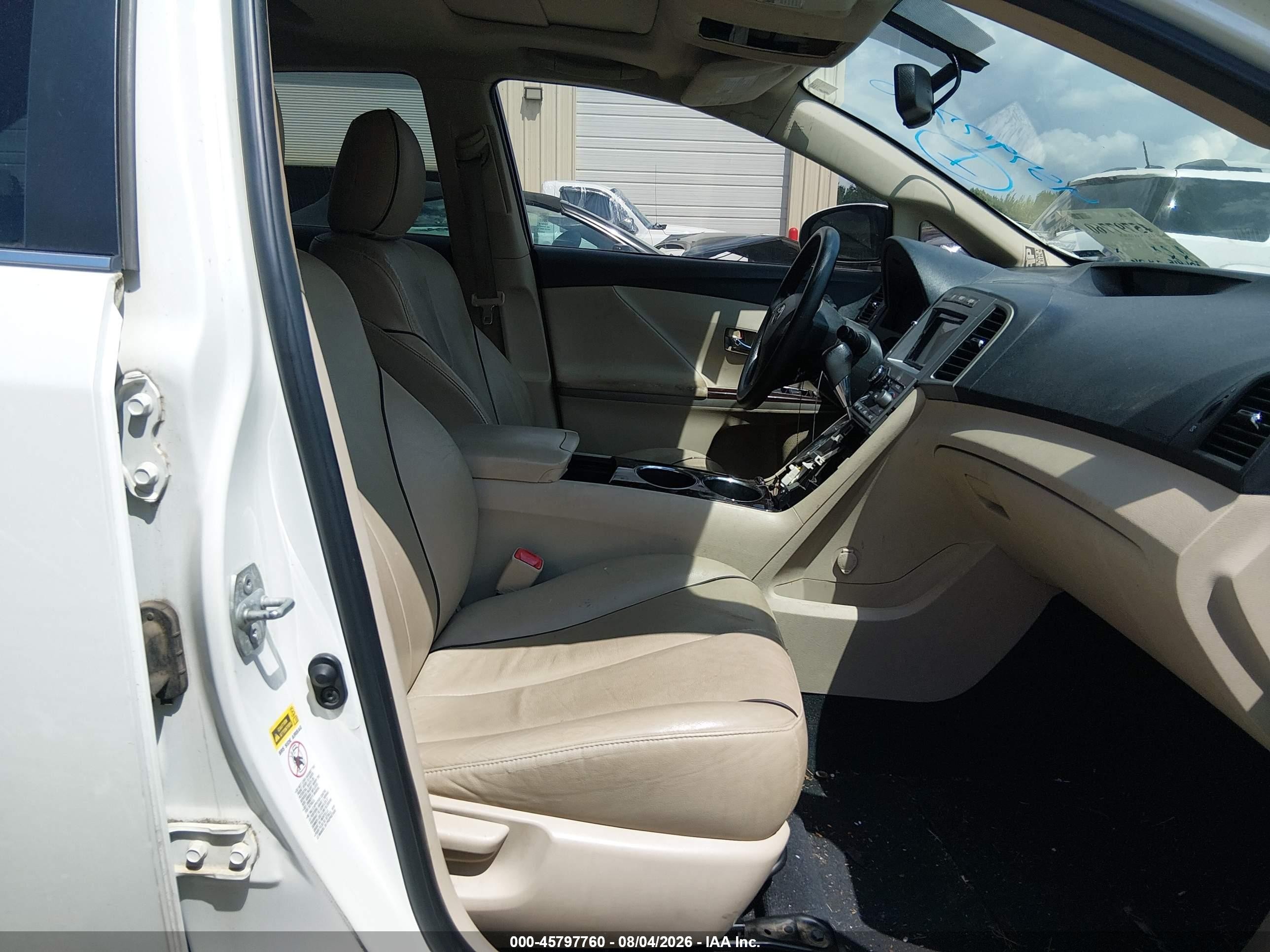 2009 Toyota Venza Base V6 White vin: 4T3ZK11A09U019266
