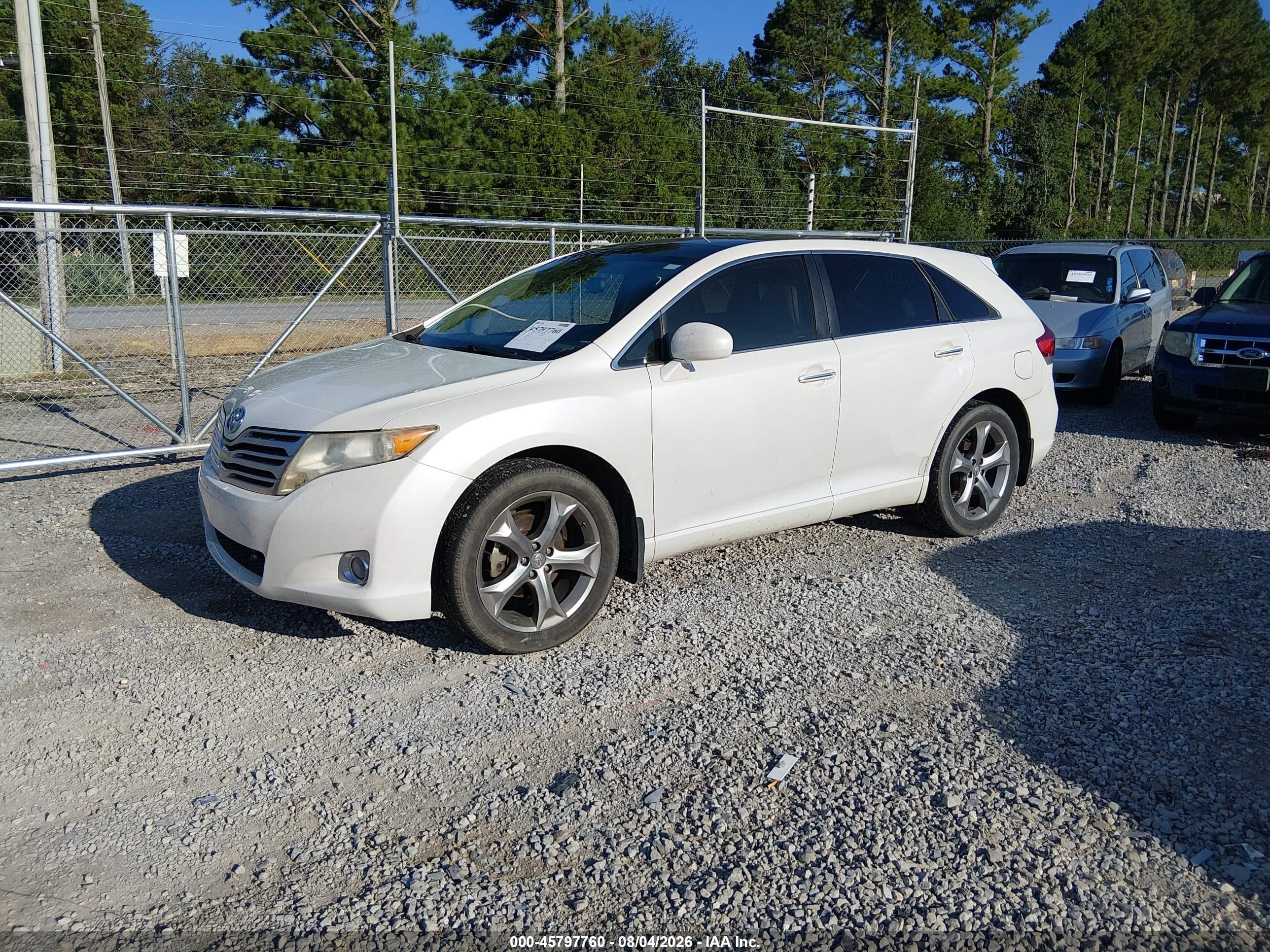 2009 Toyota Venza Base V6 White vin: 4T3ZK11A09U019266