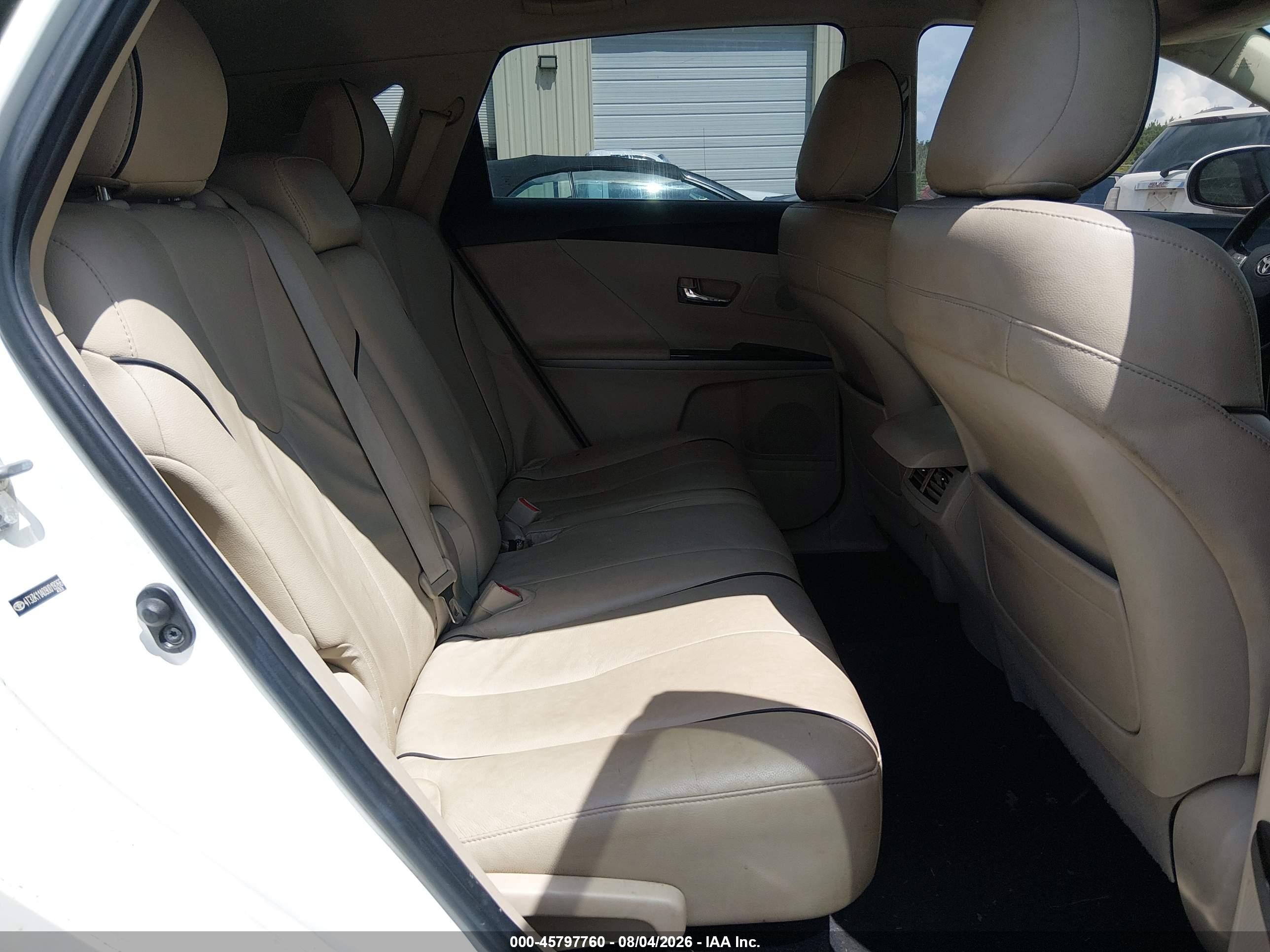 2009 Toyota Venza Base V6 White vin: 4T3ZK11A09U019266