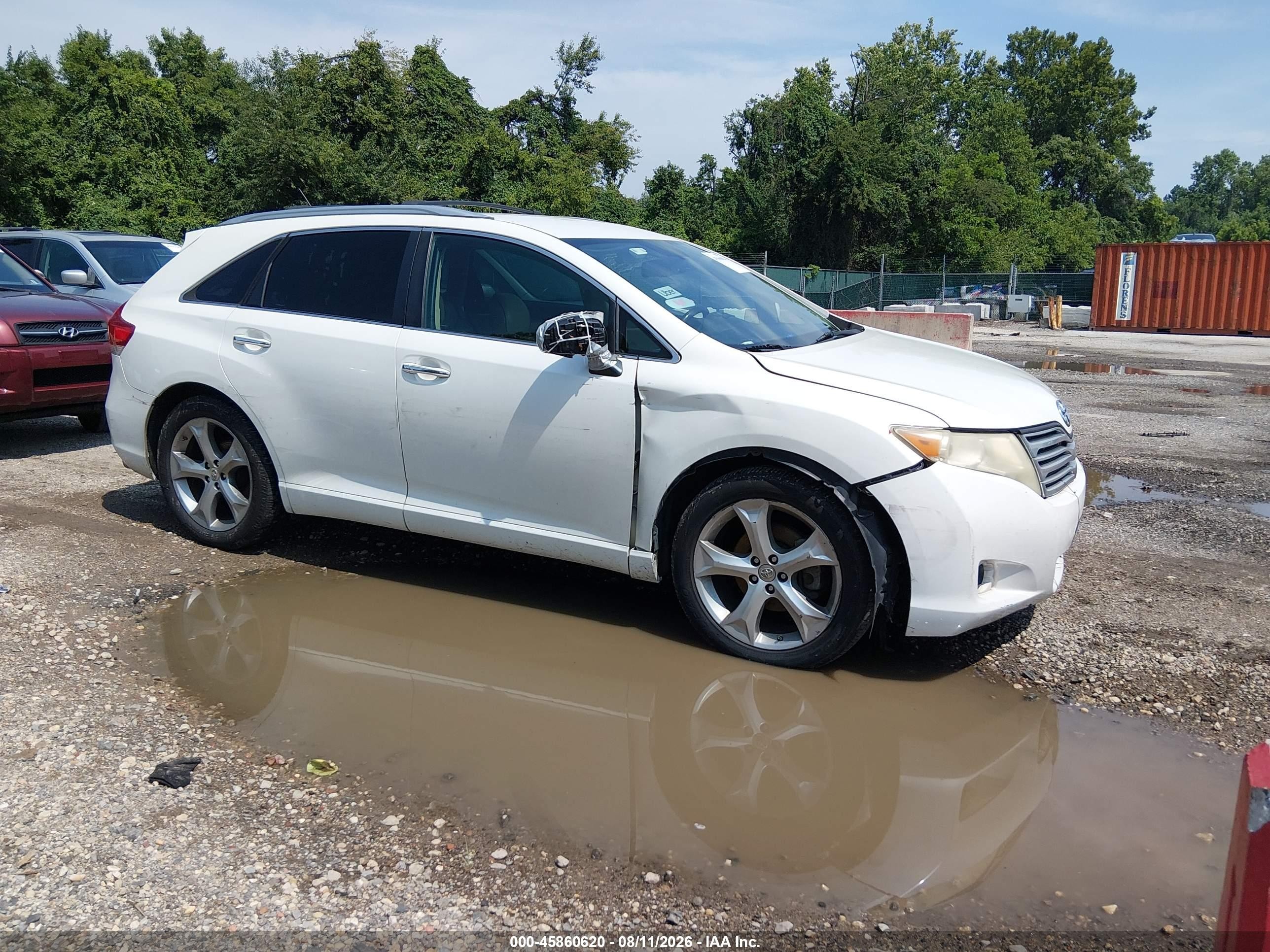 2009 Toyota Venza Base V6 White vin: 4T3ZK11A29U004171