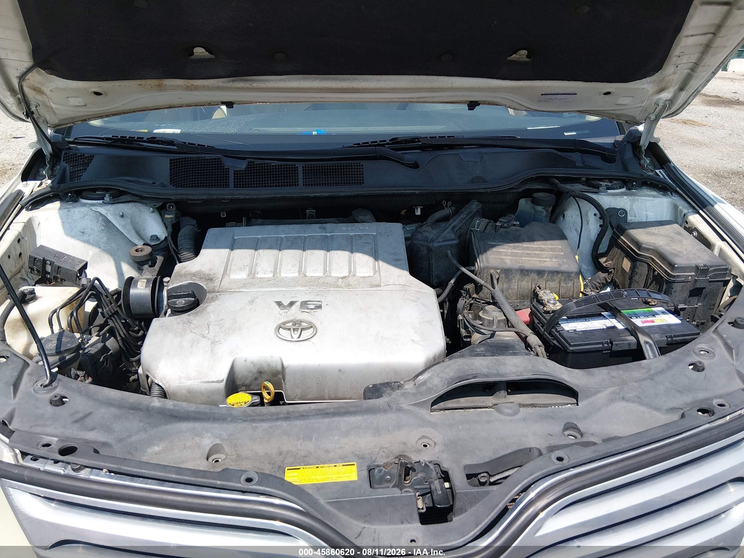 2009 Toyota Venza Base V6 White vin: 4T3ZK11A29U004171