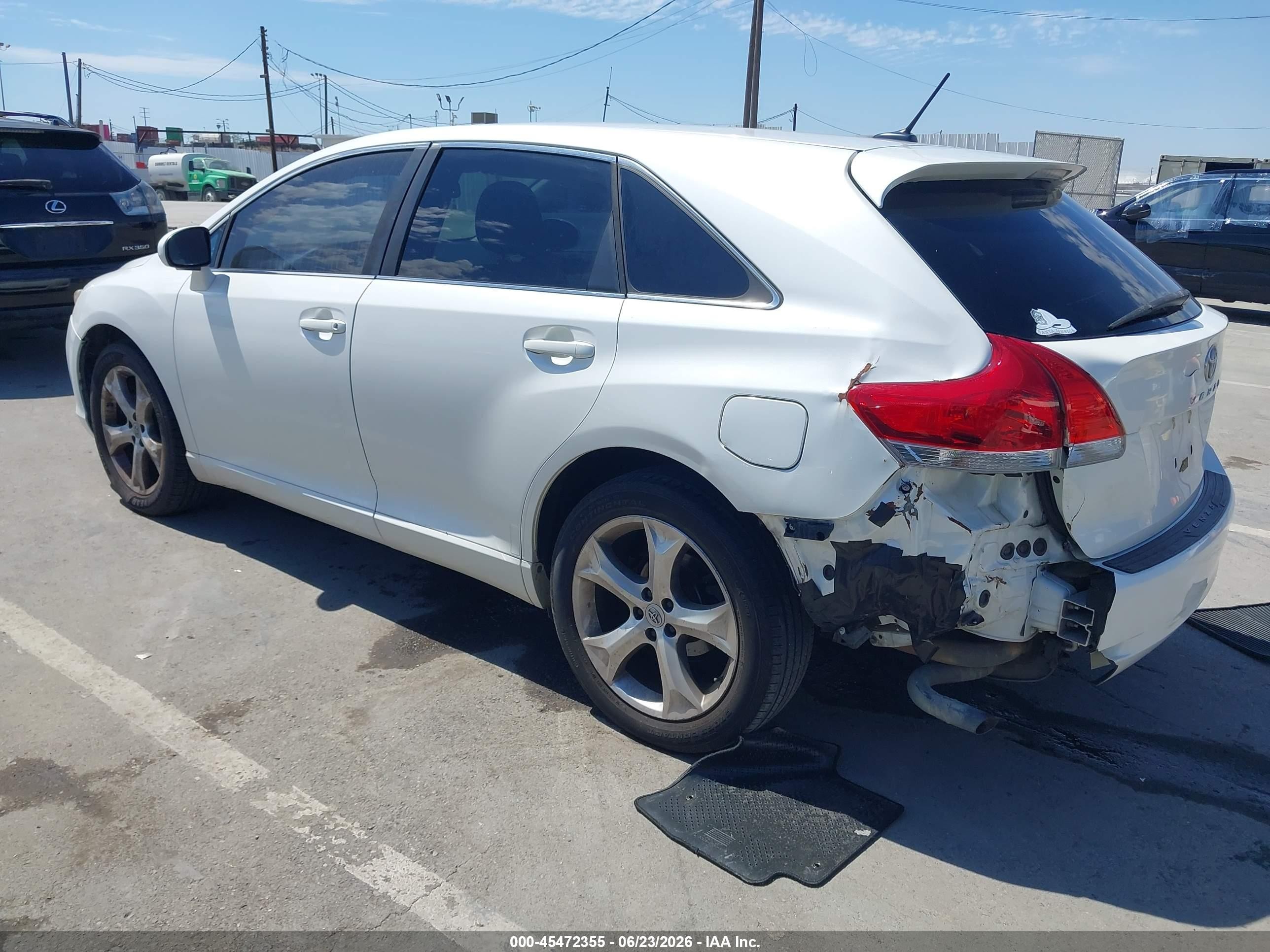 2009 Toyota Venza Base V6 White vin: 4T3ZK11A39U008570