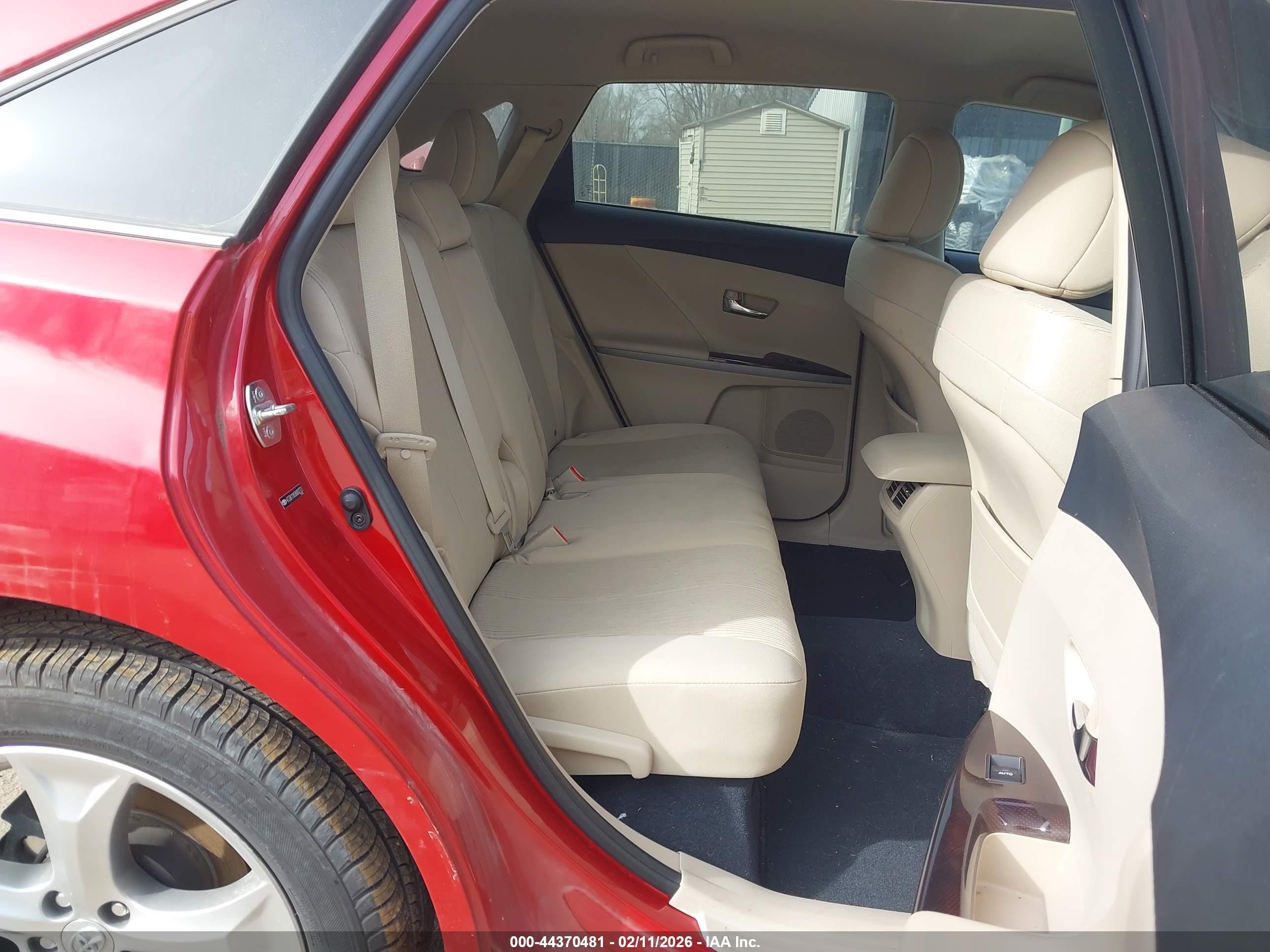 2009 Toyota Venza Base V6 Red vin: 4T3ZK11A59U007372