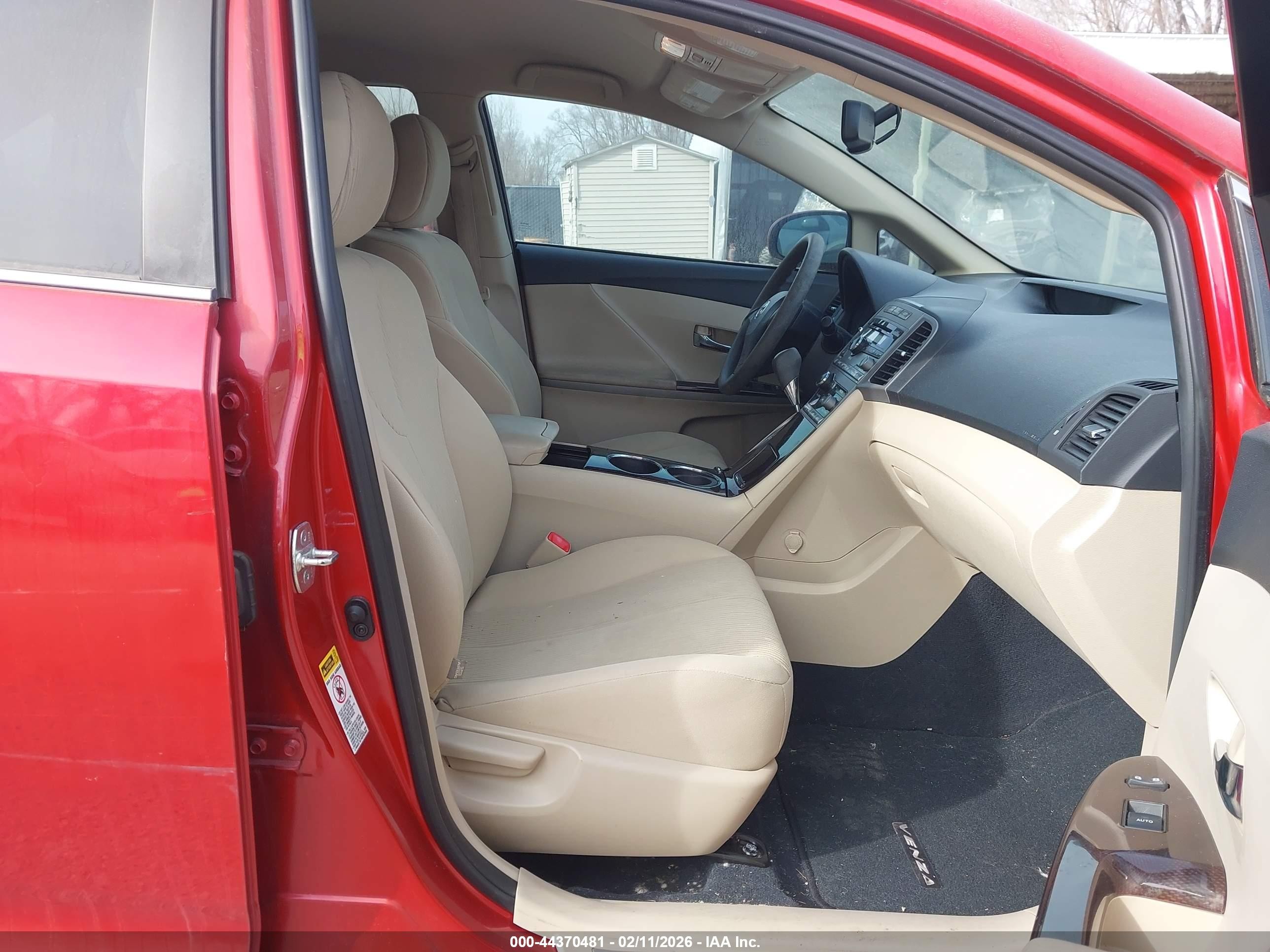 2009 Toyota Venza Base V6 Red vin: 4T3ZK11A59U007372