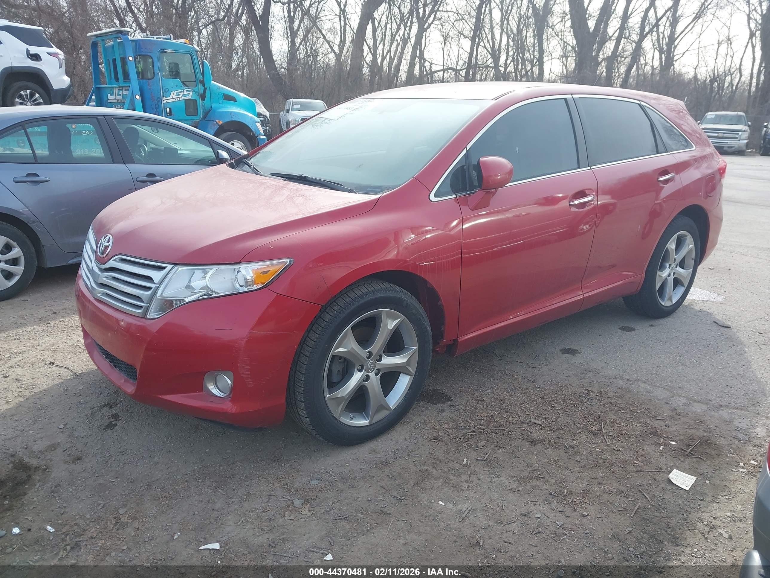 2009 Toyota Venza Base V6 Red vin: 4T3ZK11A59U007372