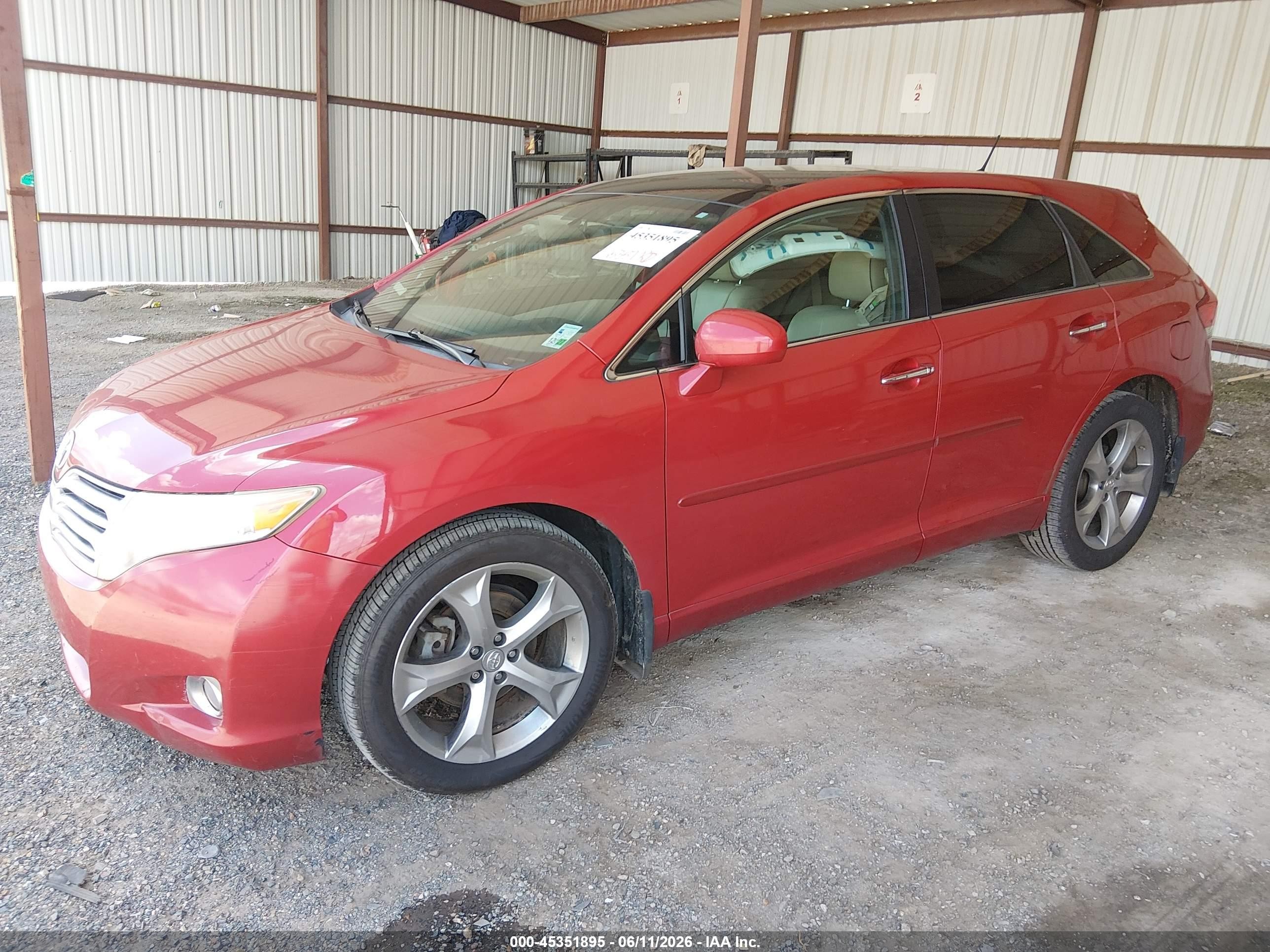 2009 Toyota Venza Base V6 Red vin: 4T3ZK11A59U014614