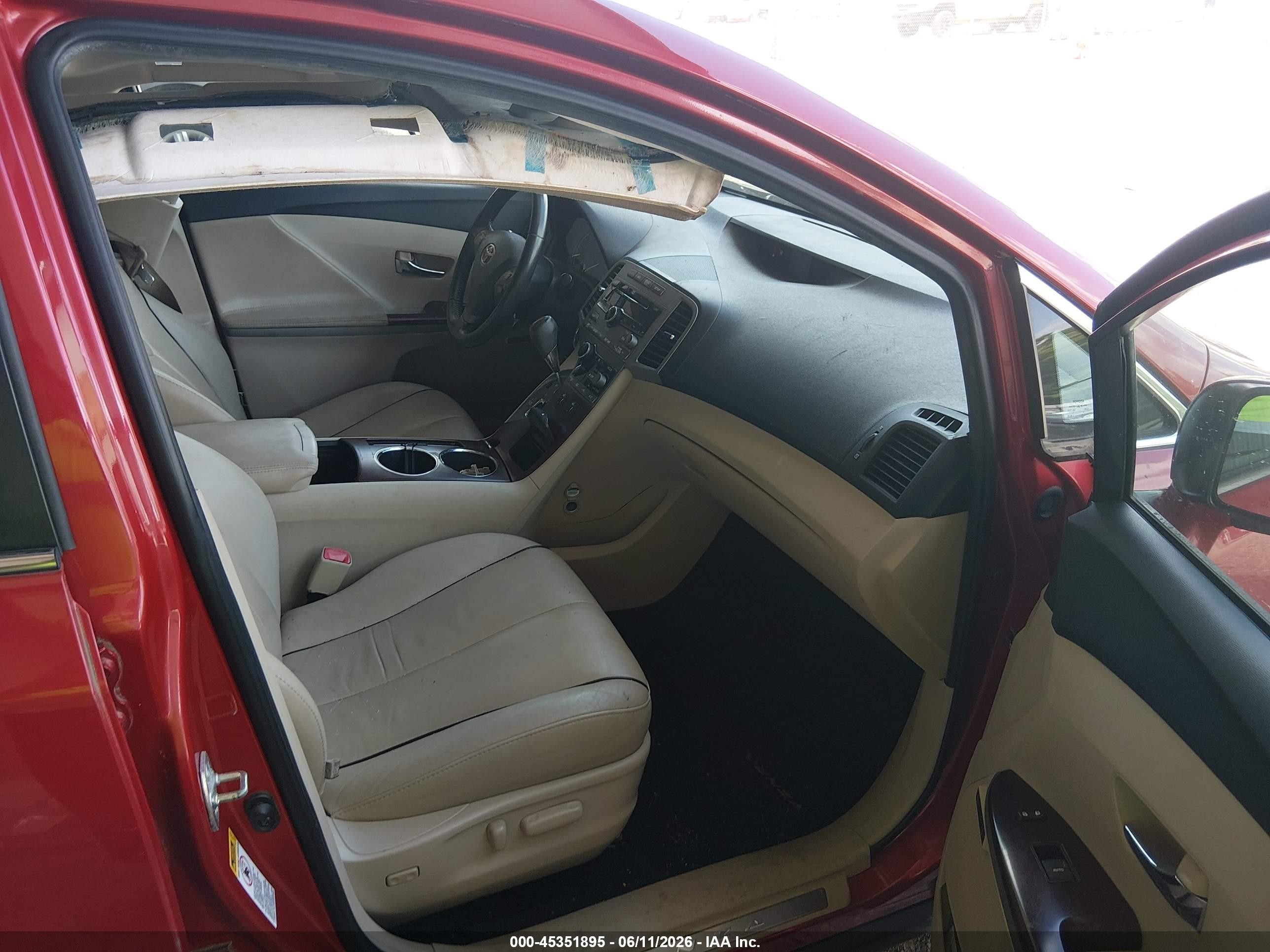 2009 Toyota Venza Base V6 Red vin: 4T3ZK11A59U014614