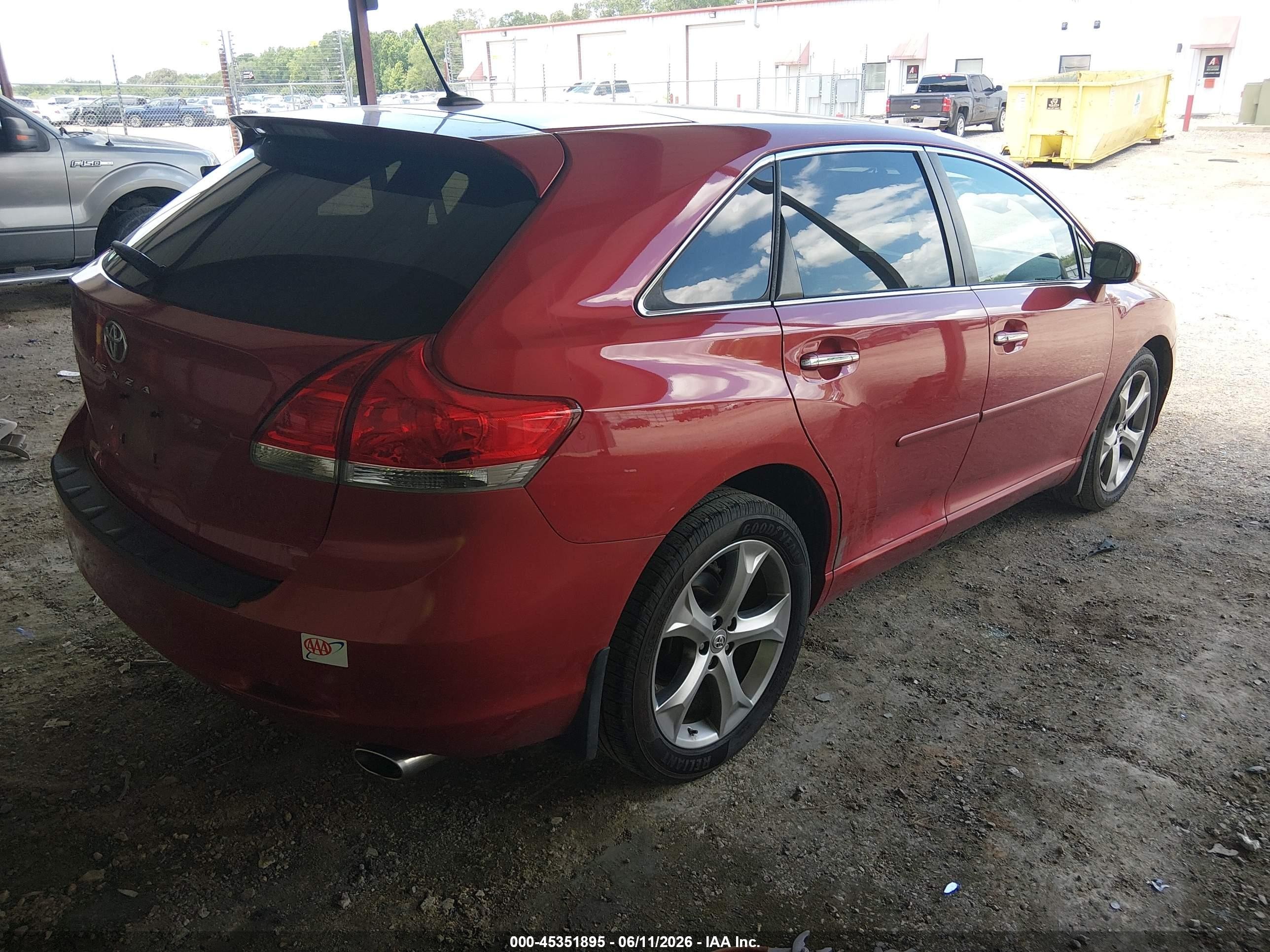 2009 Toyota Venza Base V6 Red vin: 4T3ZK11A59U014614