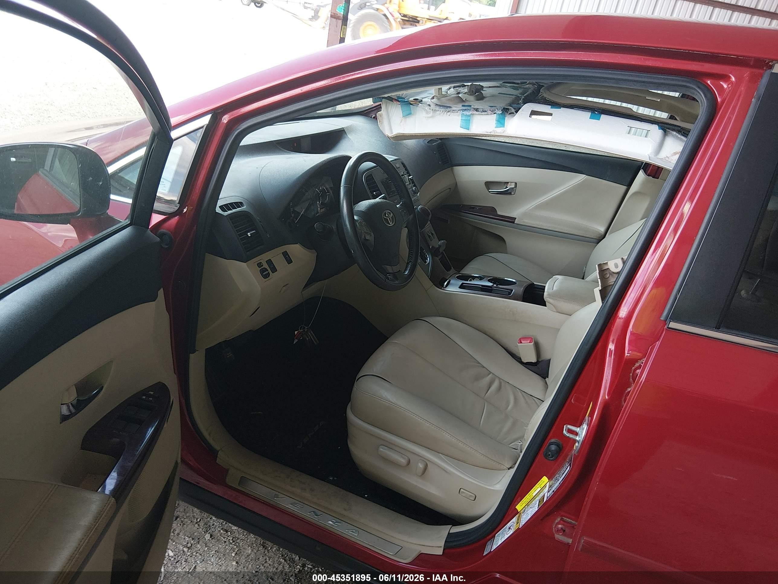 2009 Toyota Venza Base V6 Red vin: 4T3ZK11A59U014614