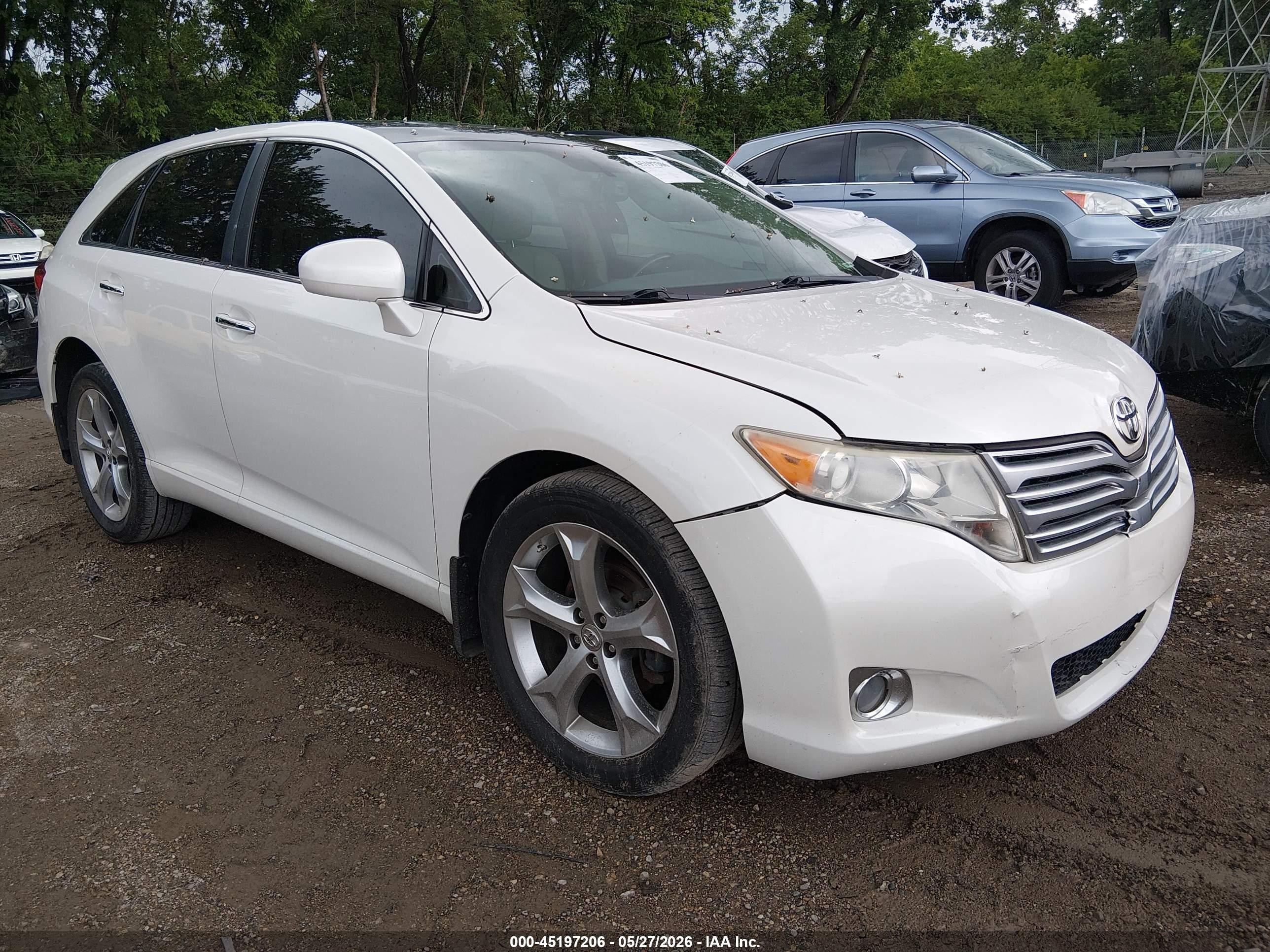2009 Toyota Venza Base V6 White vin: 4T3ZK11AX9U016746