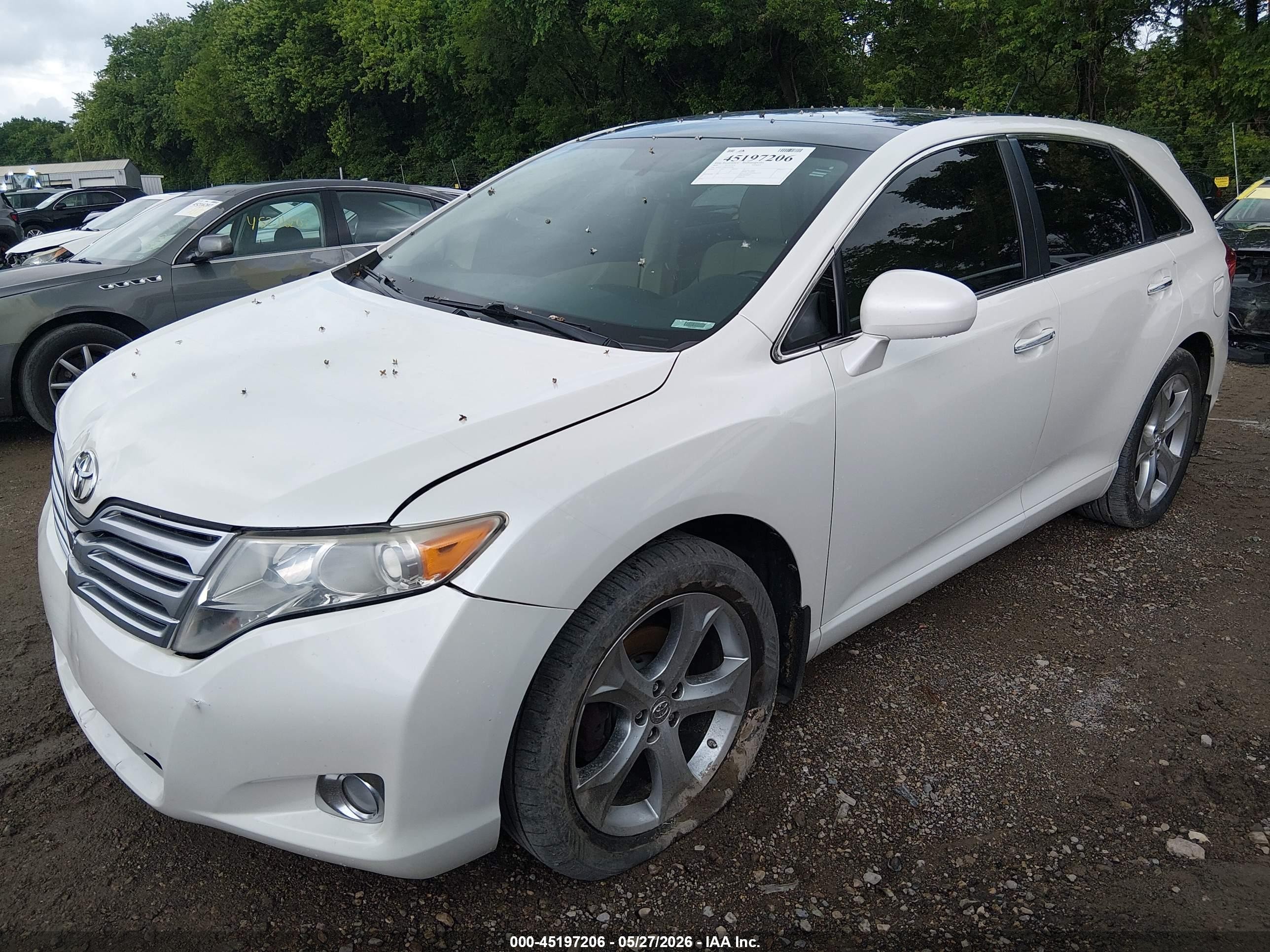 2009 Toyota Venza Base V6 White vin: 4T3ZK11AX9U016746