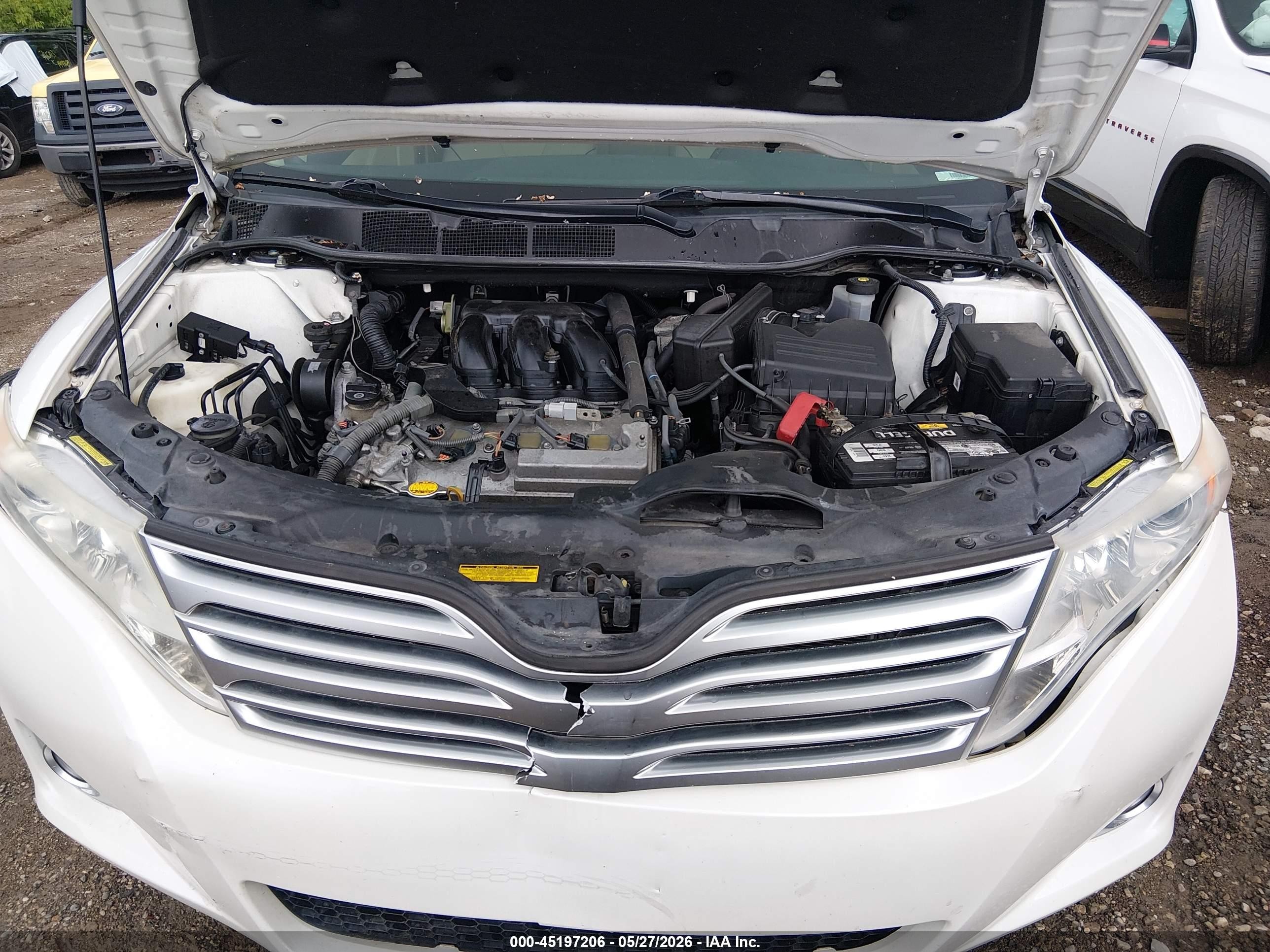 2009 Toyota Venza Base V6 White vin: 4T3ZK11AX9U016746