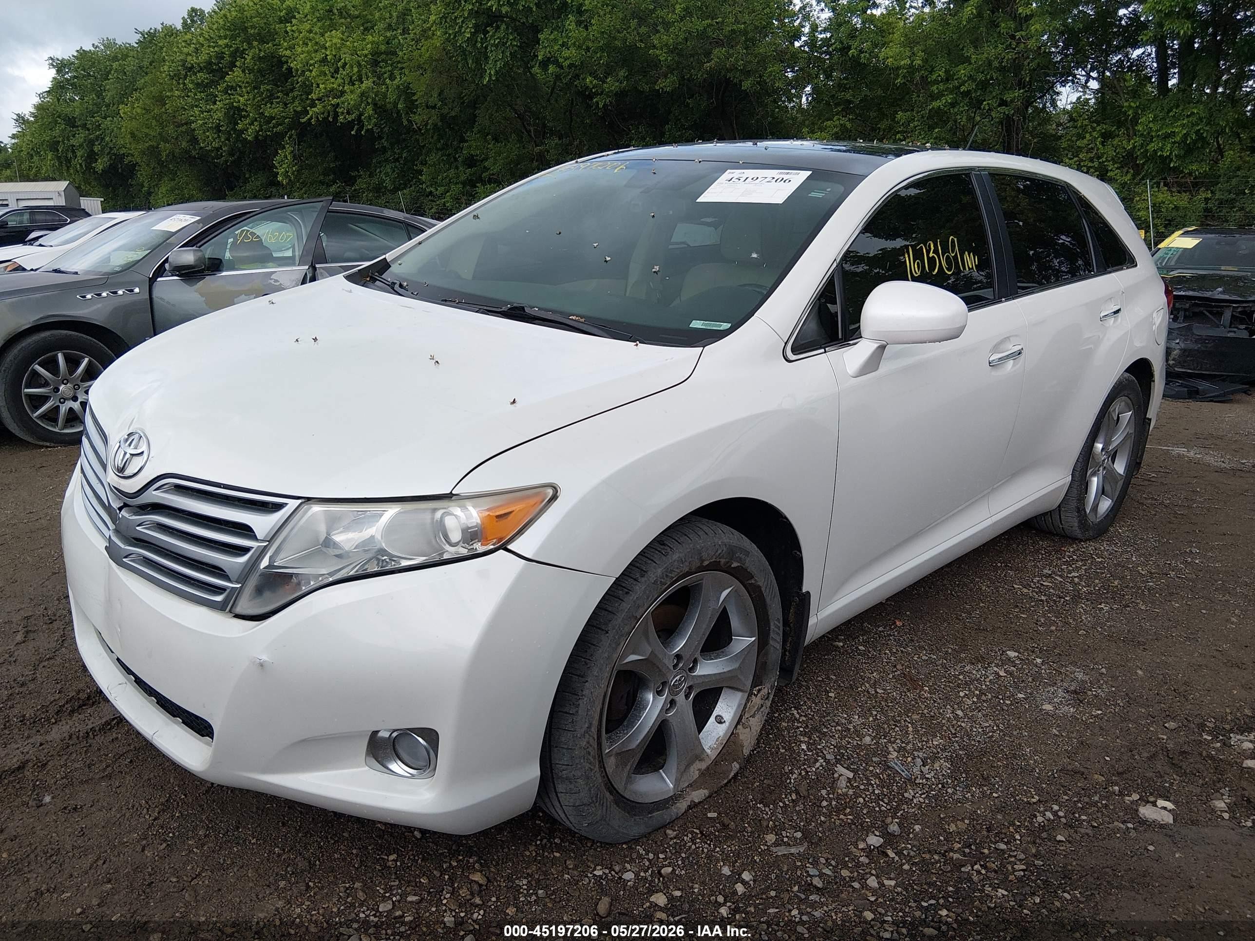 2009 Toyota Venza Base V6 White vin: 4T3ZK11AX9U016746