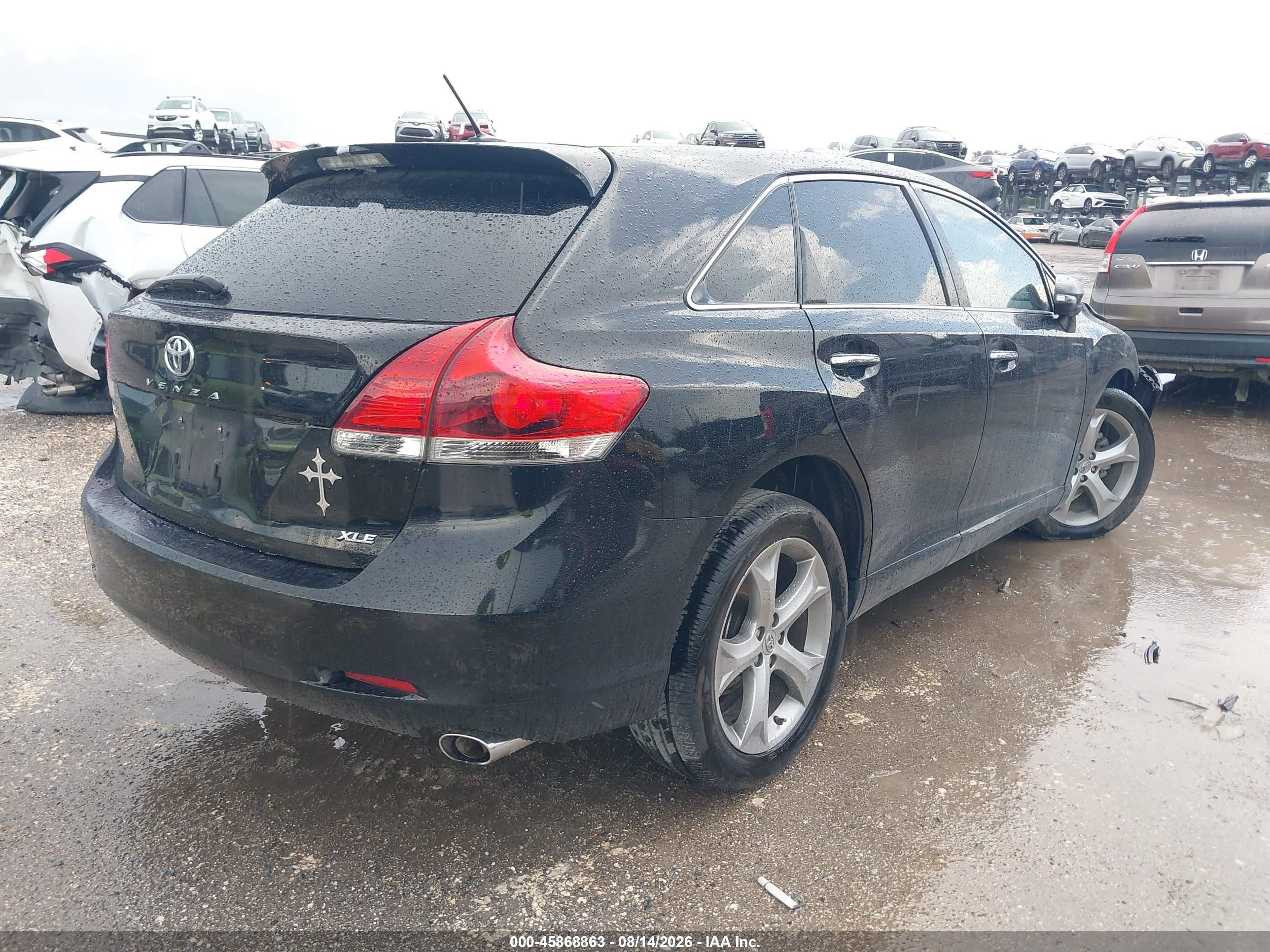 2013 Toyota Venza Xle V6 Black vin: 4T3ZK3BB0DU058399