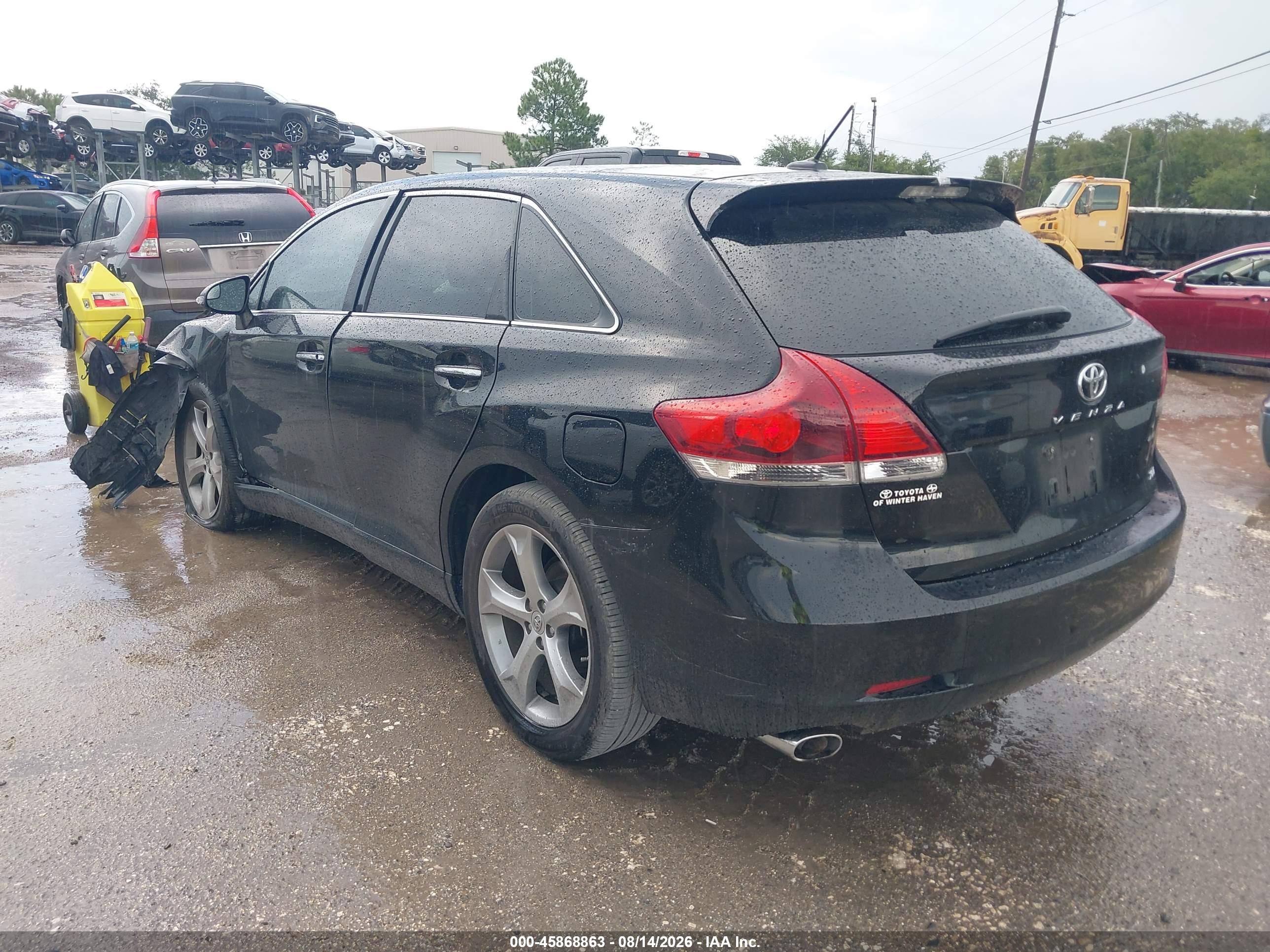 2013 Toyota Venza Xle V6 Black vin: 4T3ZK3BB0DU058399