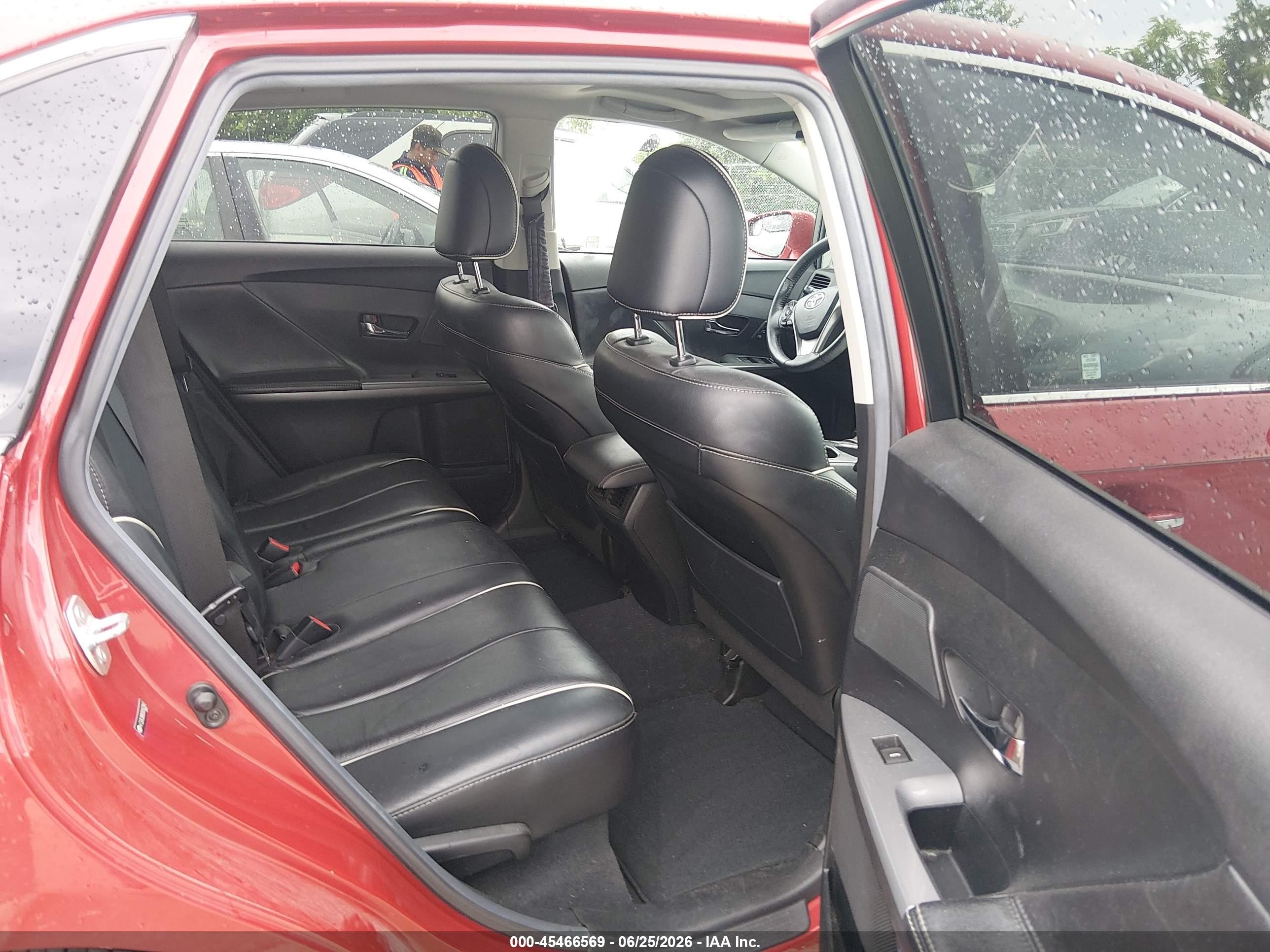 2013 Toyota Venza Xle V6 Red vin: 4T3ZK3BB0DU062940